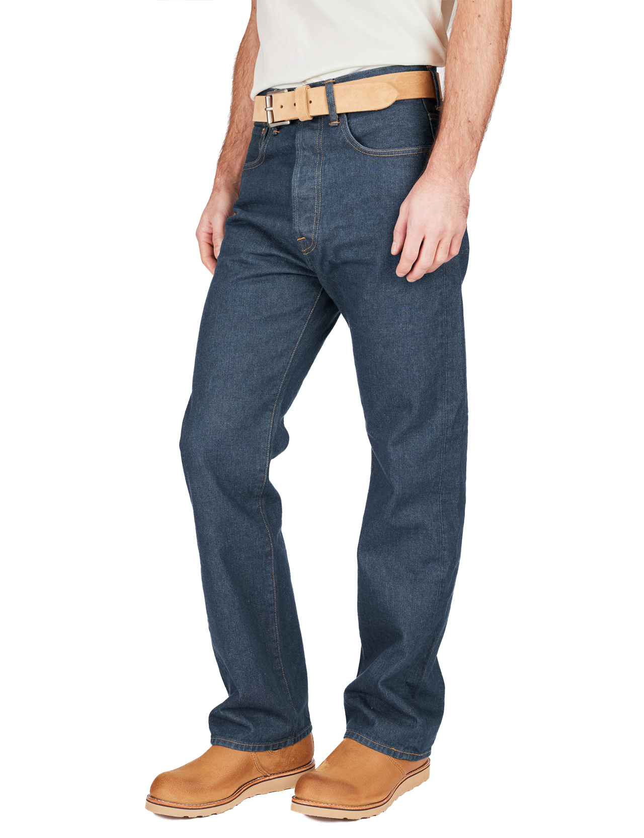 Indigofera - Wyatt Stampede Broken Twill Bootcut Jeans - 13.6 oz