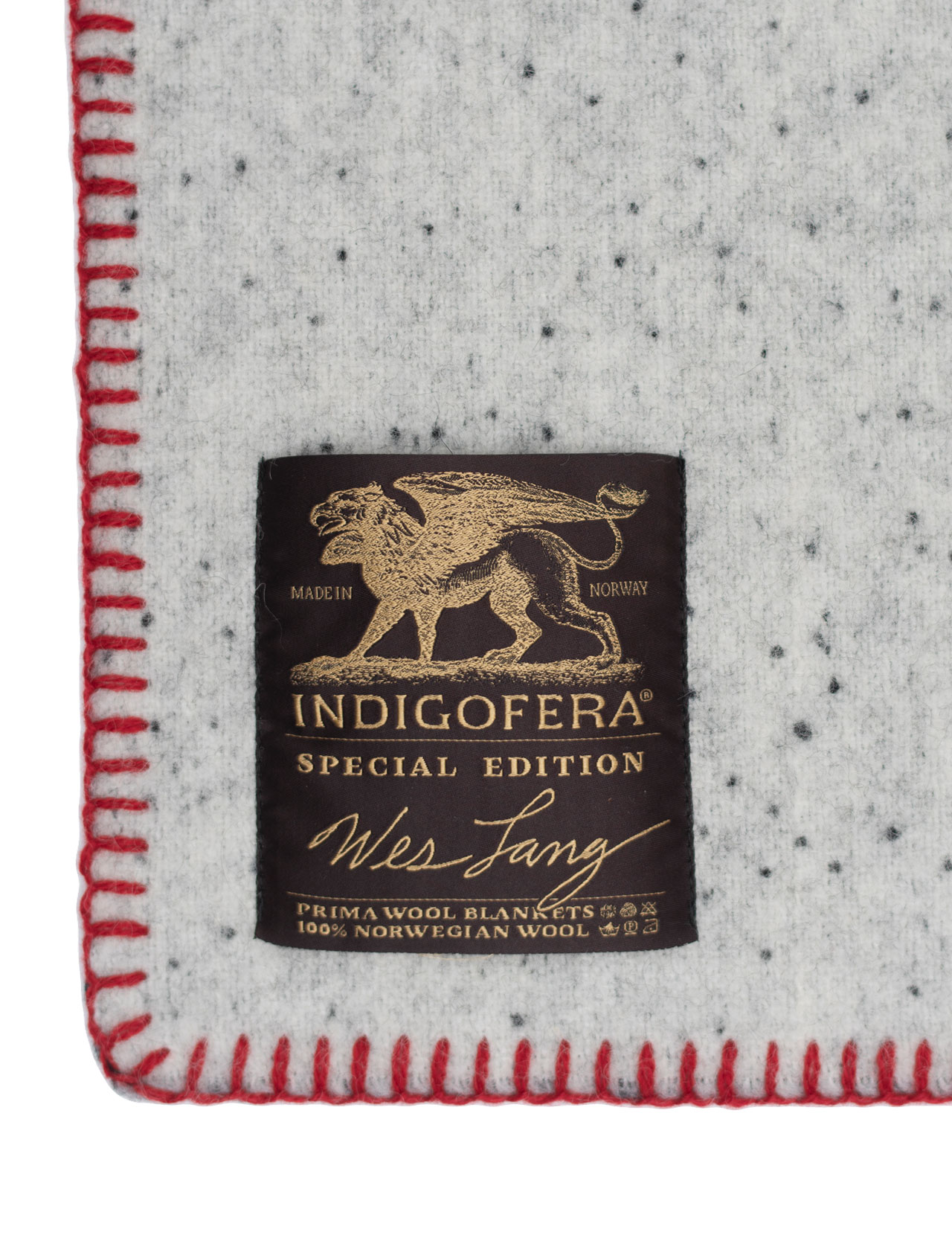 Indigofera x Wes Lang V Unbridled Wool Blanket White/Black/Red