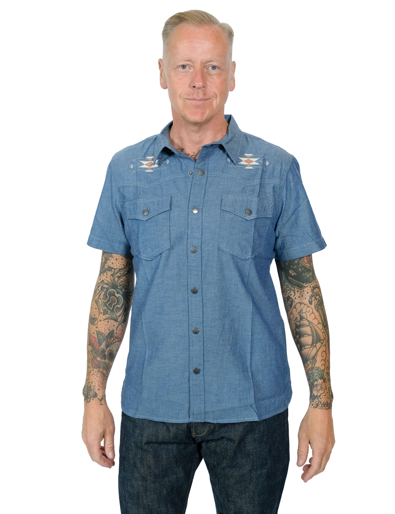 Iron & Resin - Anza Chambray Shirt - Indigo