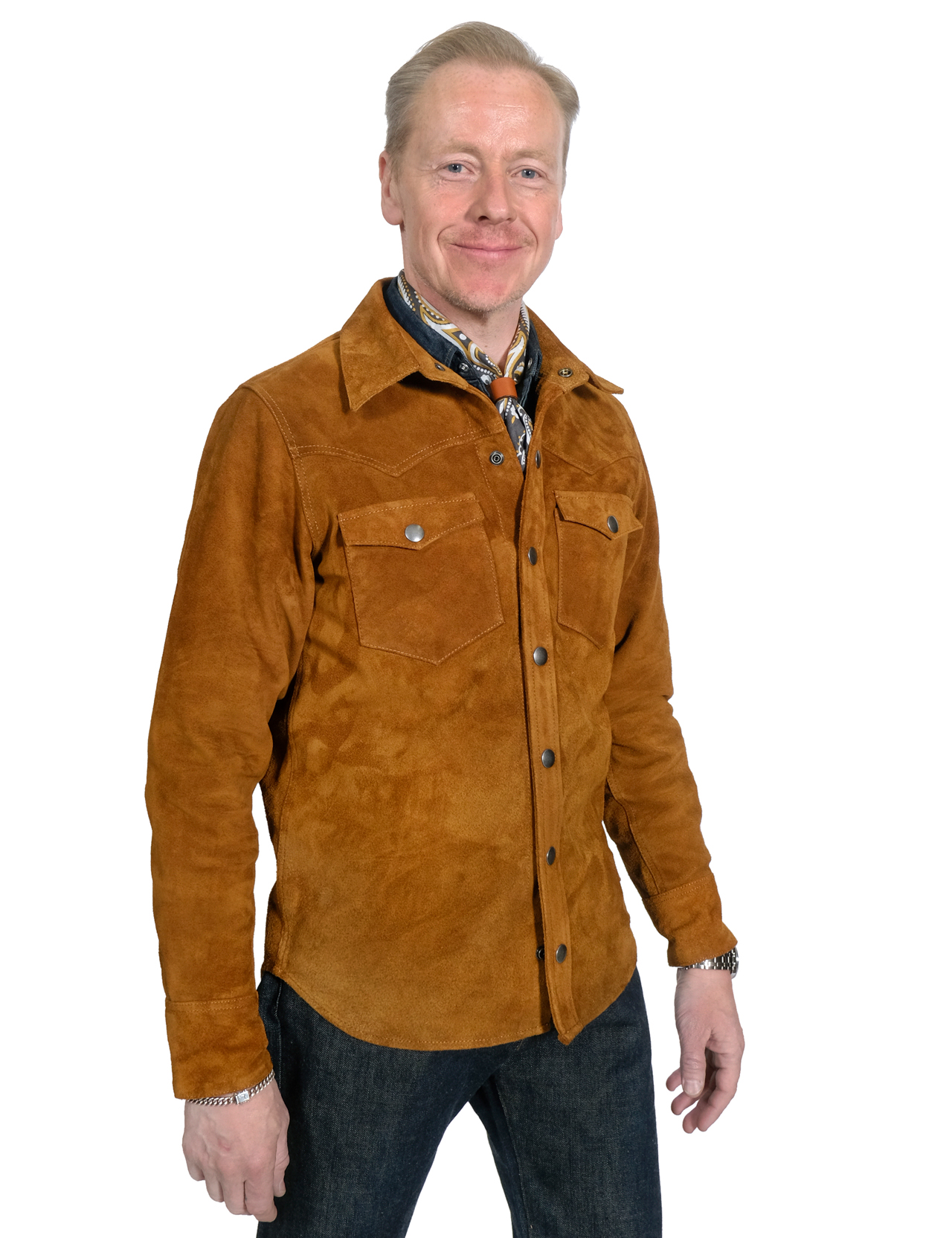 Iron & Resin Buffalo Fenceline Shirt Jacket Cognac
