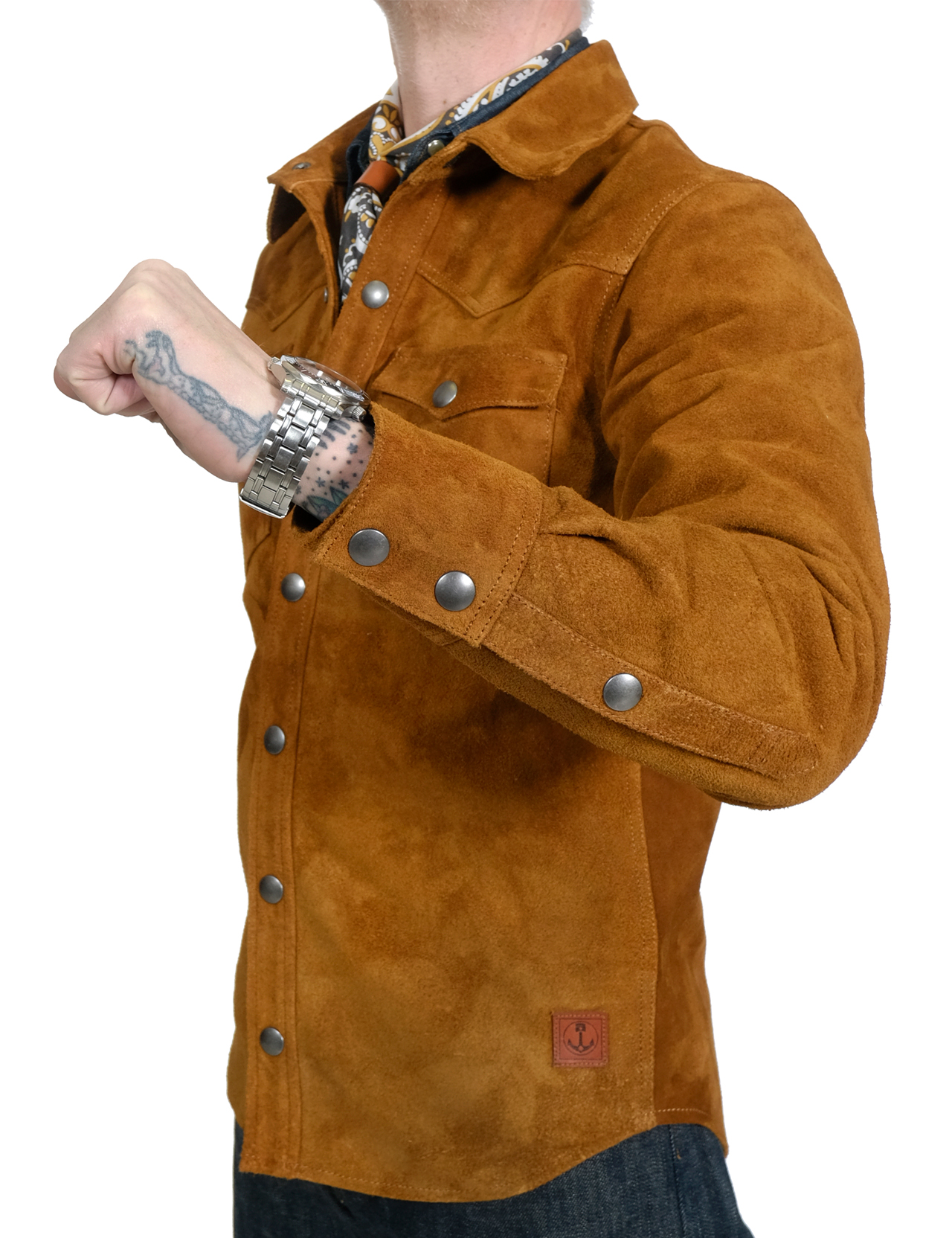 Iron & Resin Buffalo Fenceline Shirt Jacket Cognac
