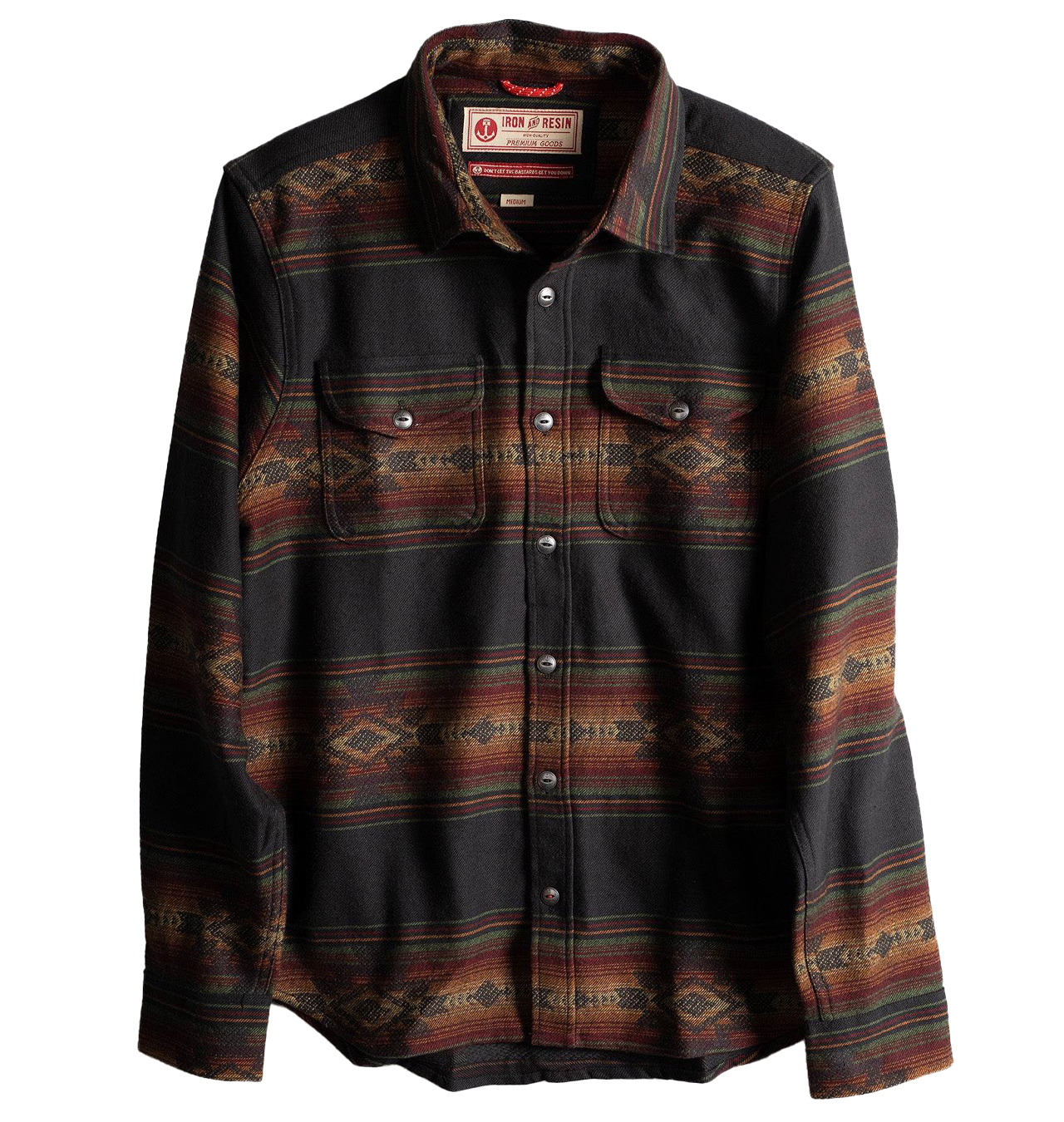 Iron---Resin---Klamath-Flannel-Shirt----black-111