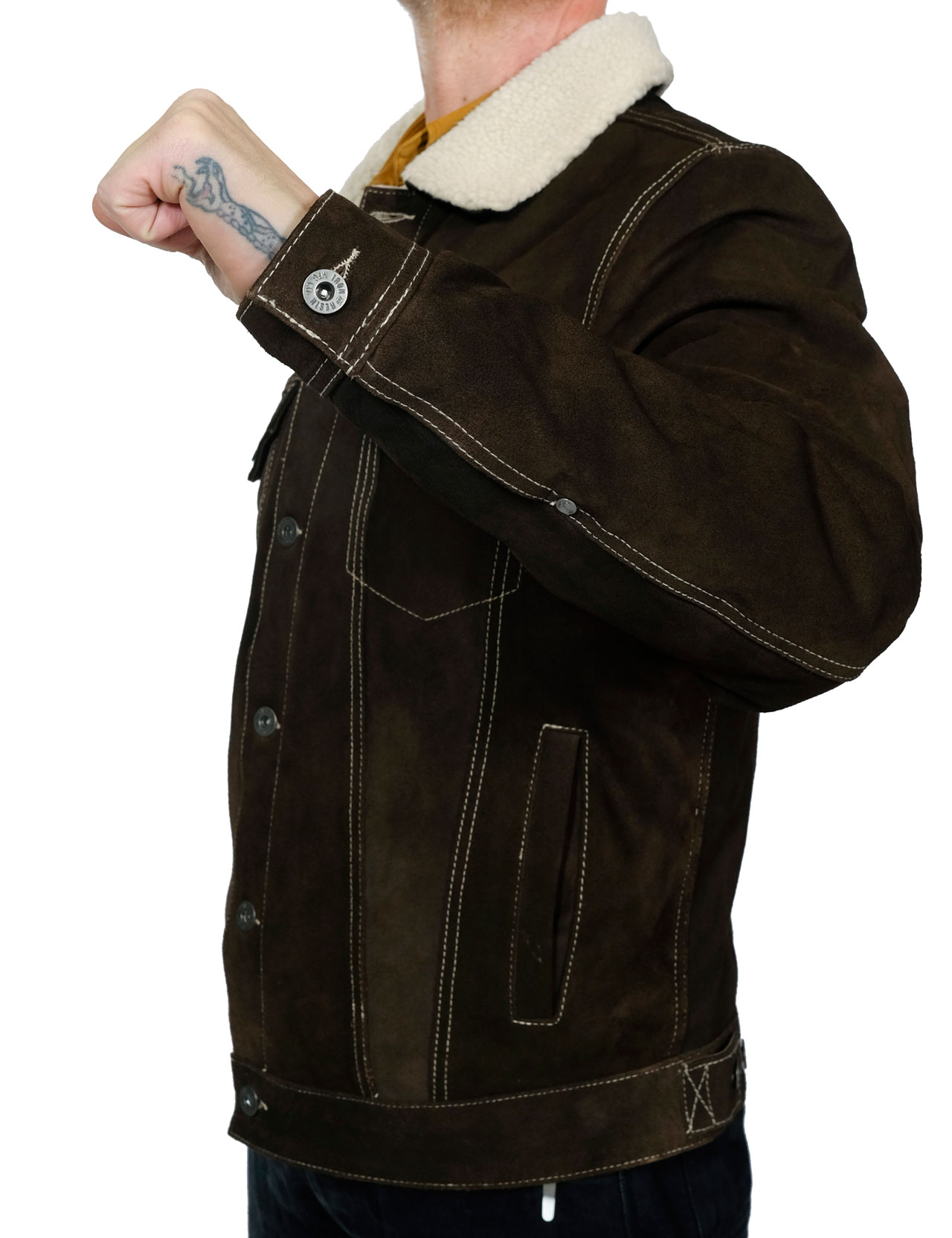 dark brown sherpa jacket