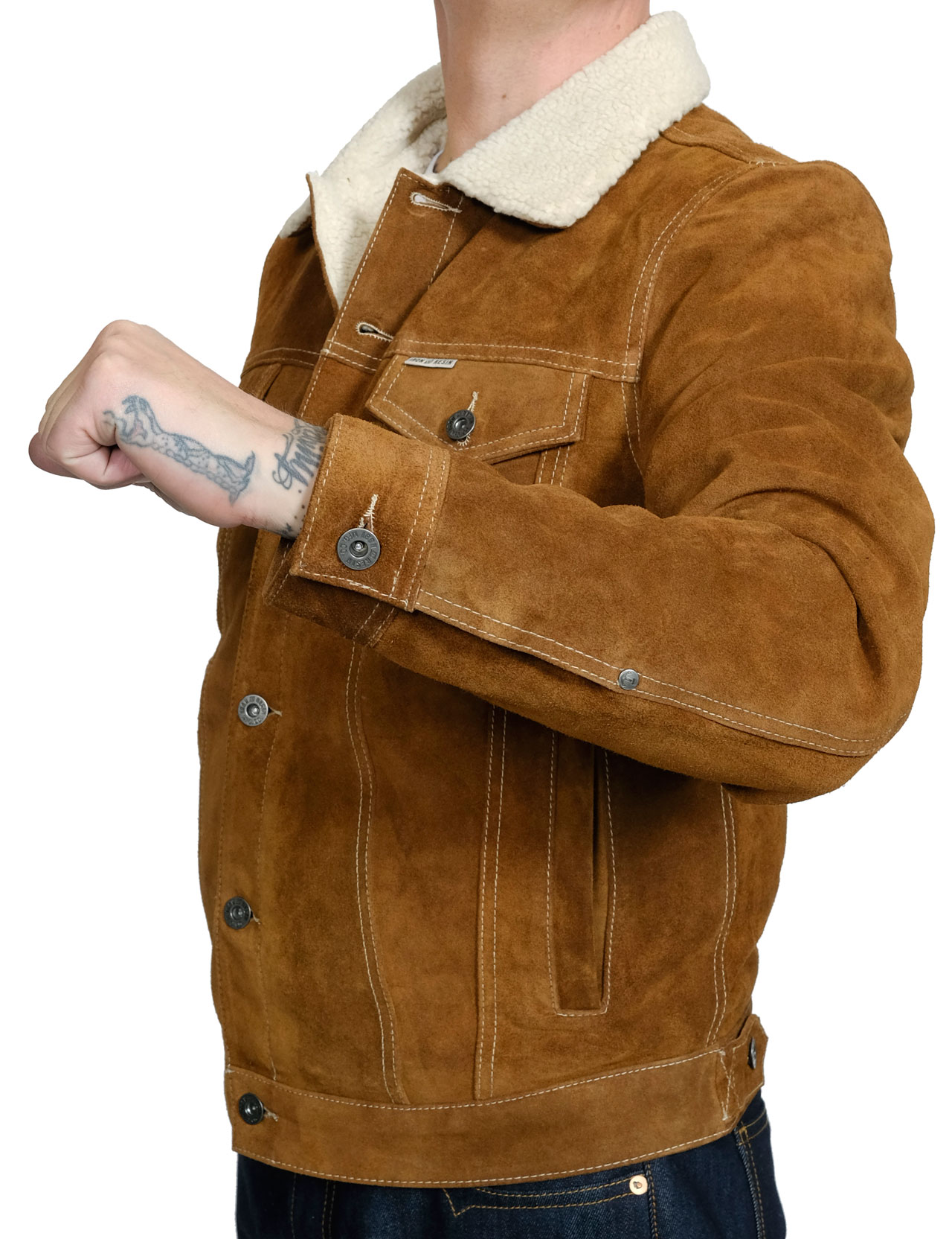 Iron & Resin Open Road Sherpa Jacket Cognac
