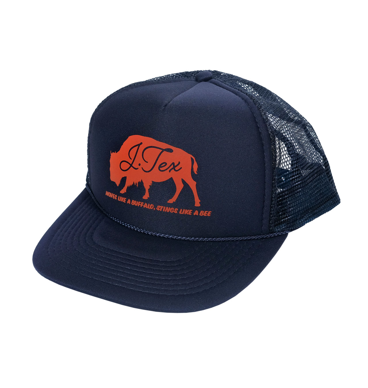 J Tex - Moves Like A Buffalo Trucker Cap - Navy