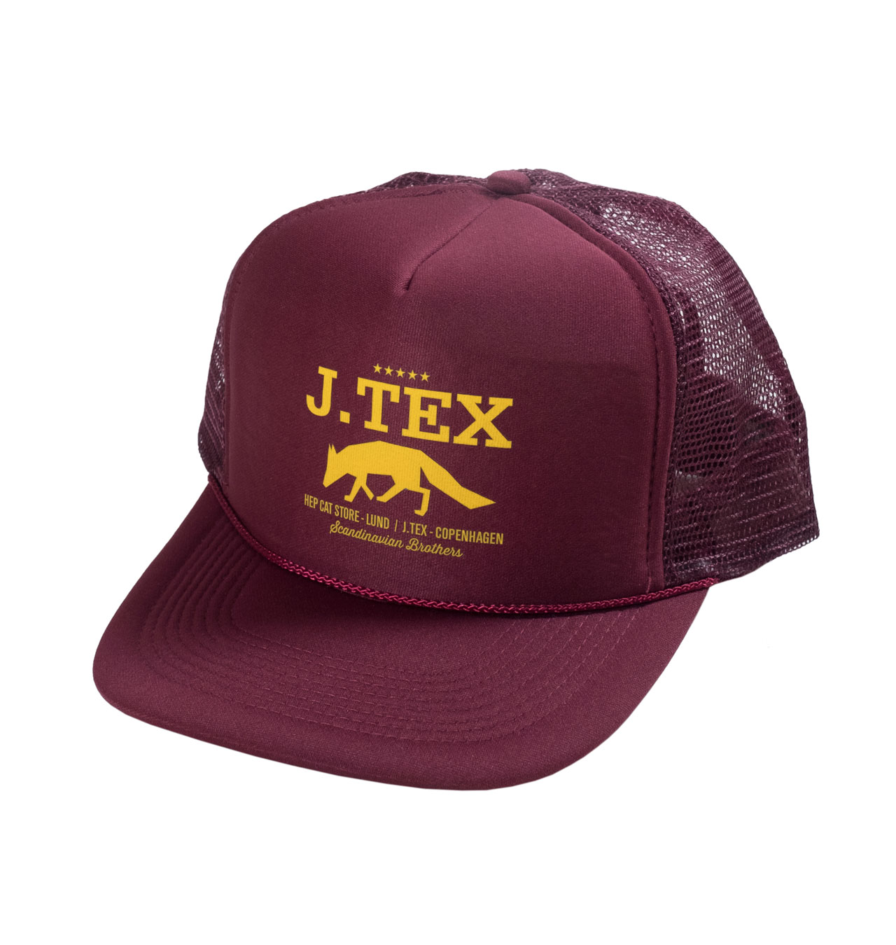 J Tex - Scandinavian Brothers Trucker Cap - Maroon