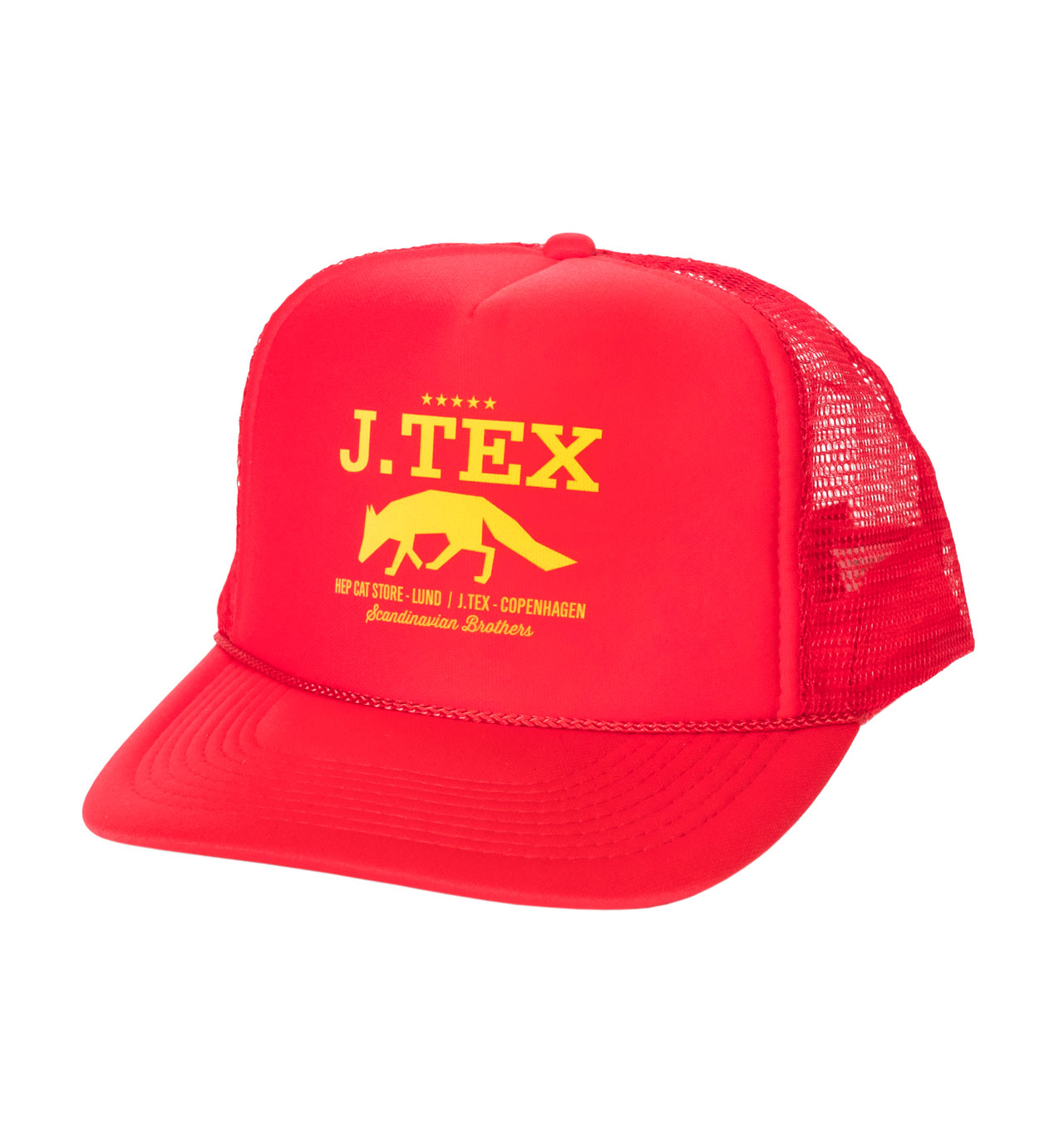 J Tex - Scandinavian Brothers Trucker Cap - Red