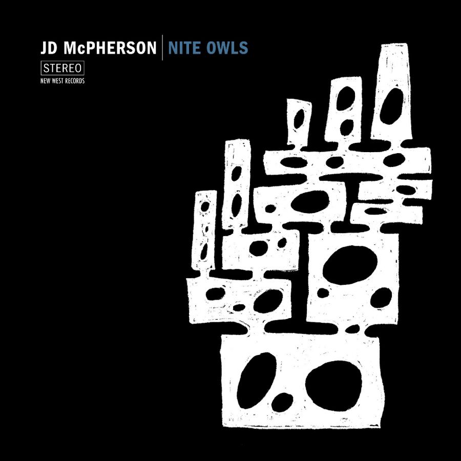 JD McPherson - Nite Owls (White/Blue Splatter + Autographed) - LP