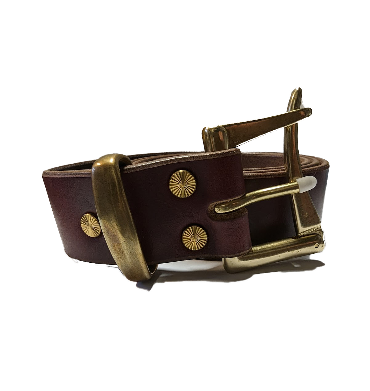 Jonte - Japanese Firemans Belt in Horween Chromexcel Leather - Burgundy