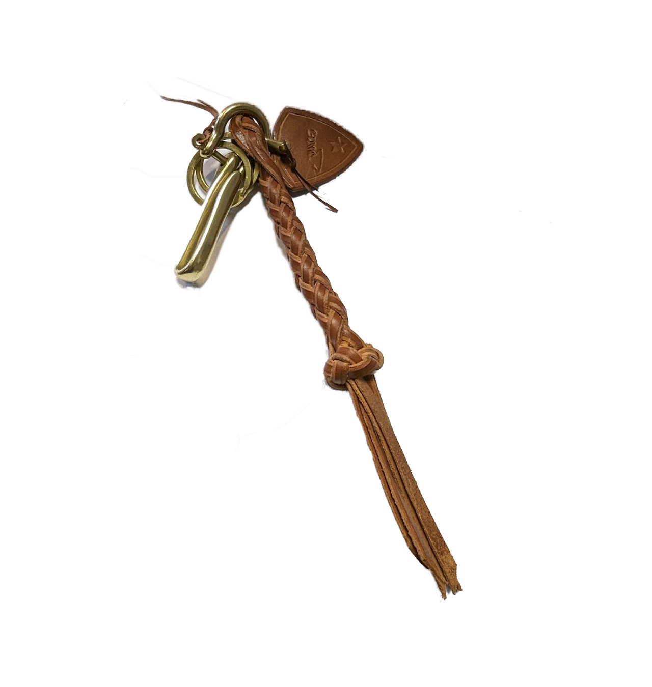 Jonte - Short Leather Braided Key Hook