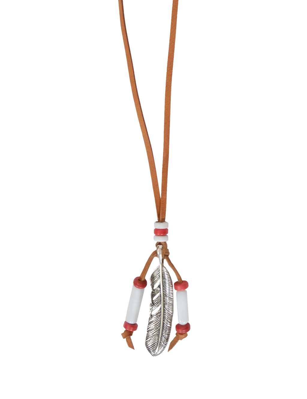 Jonte---Silver-Feather-Leather-Necklace-5