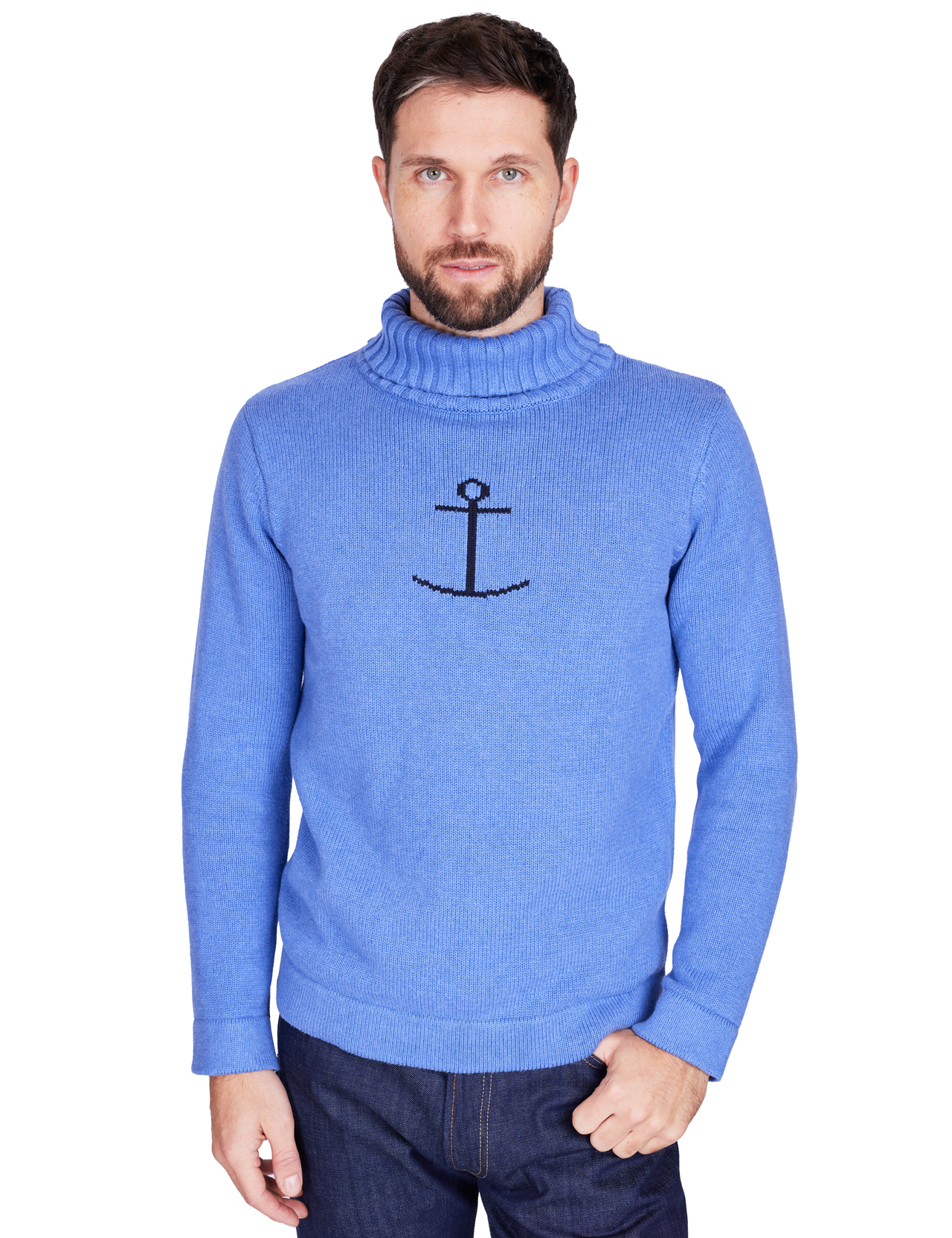 Jumperfabriken - Haddock Anchor Pullover - Blue