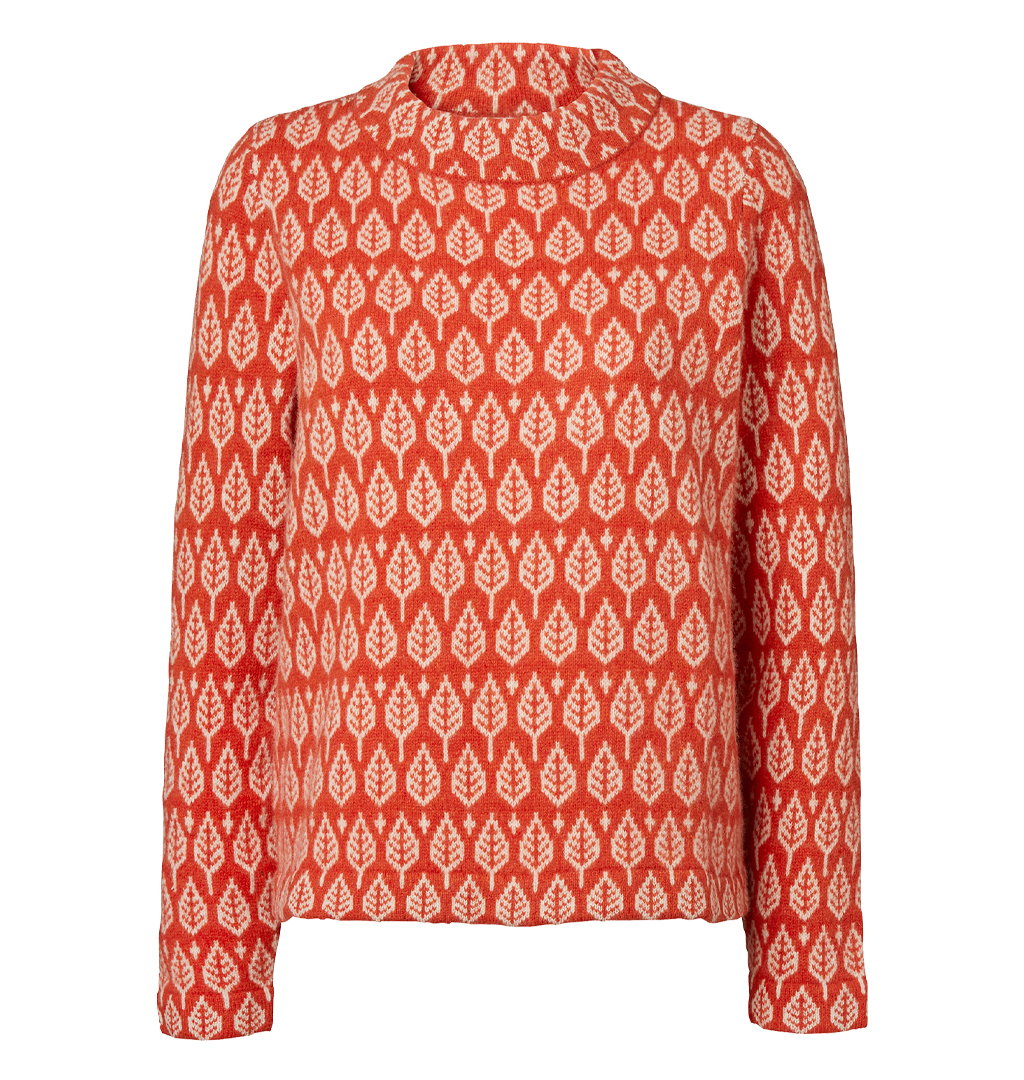 Jumperfabriken - Womens Sarali Wool Knit Jumper - Orange