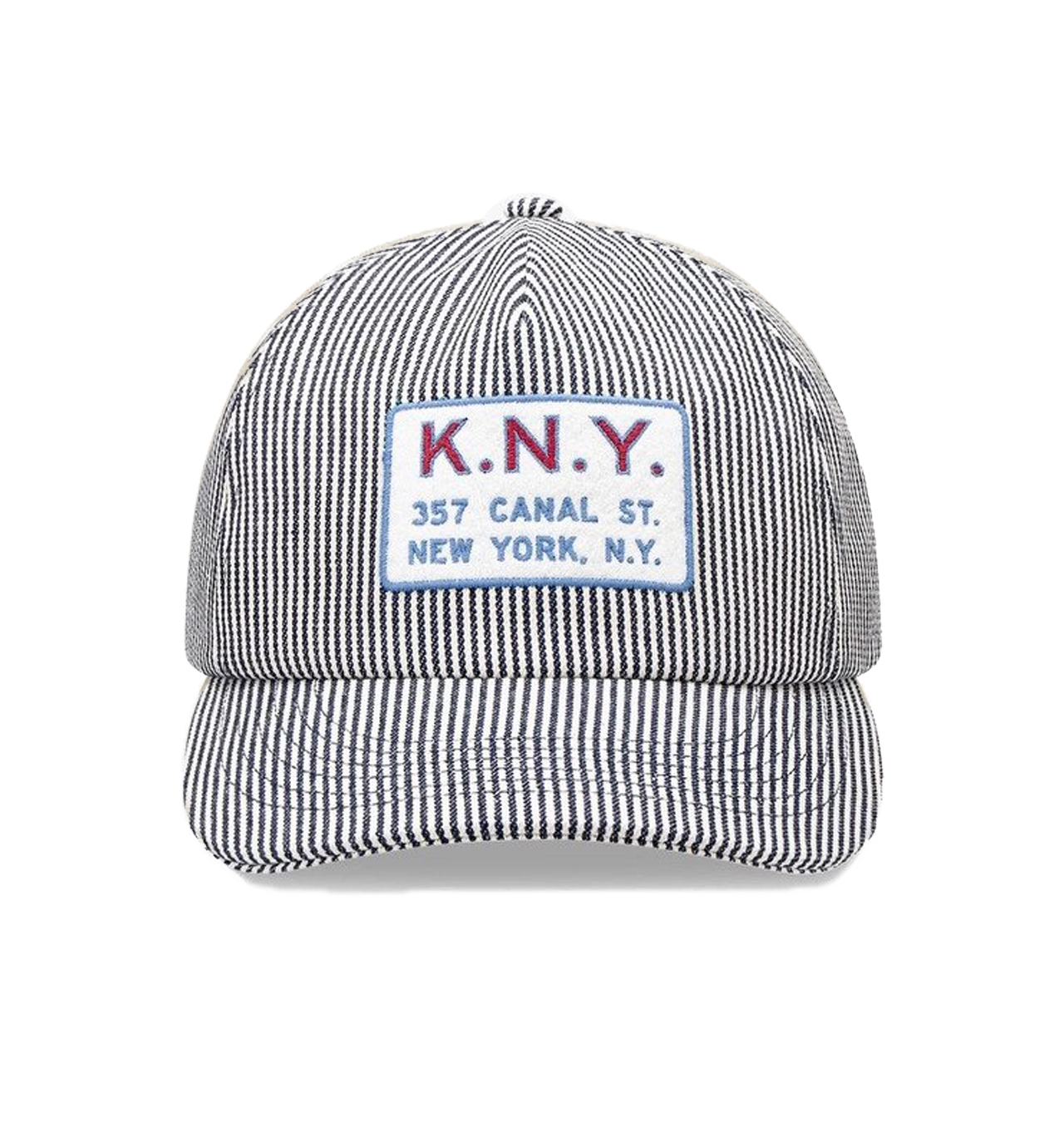 Knickerbocker - Cotton & Linen Attendant Cap - Hickory Stripe