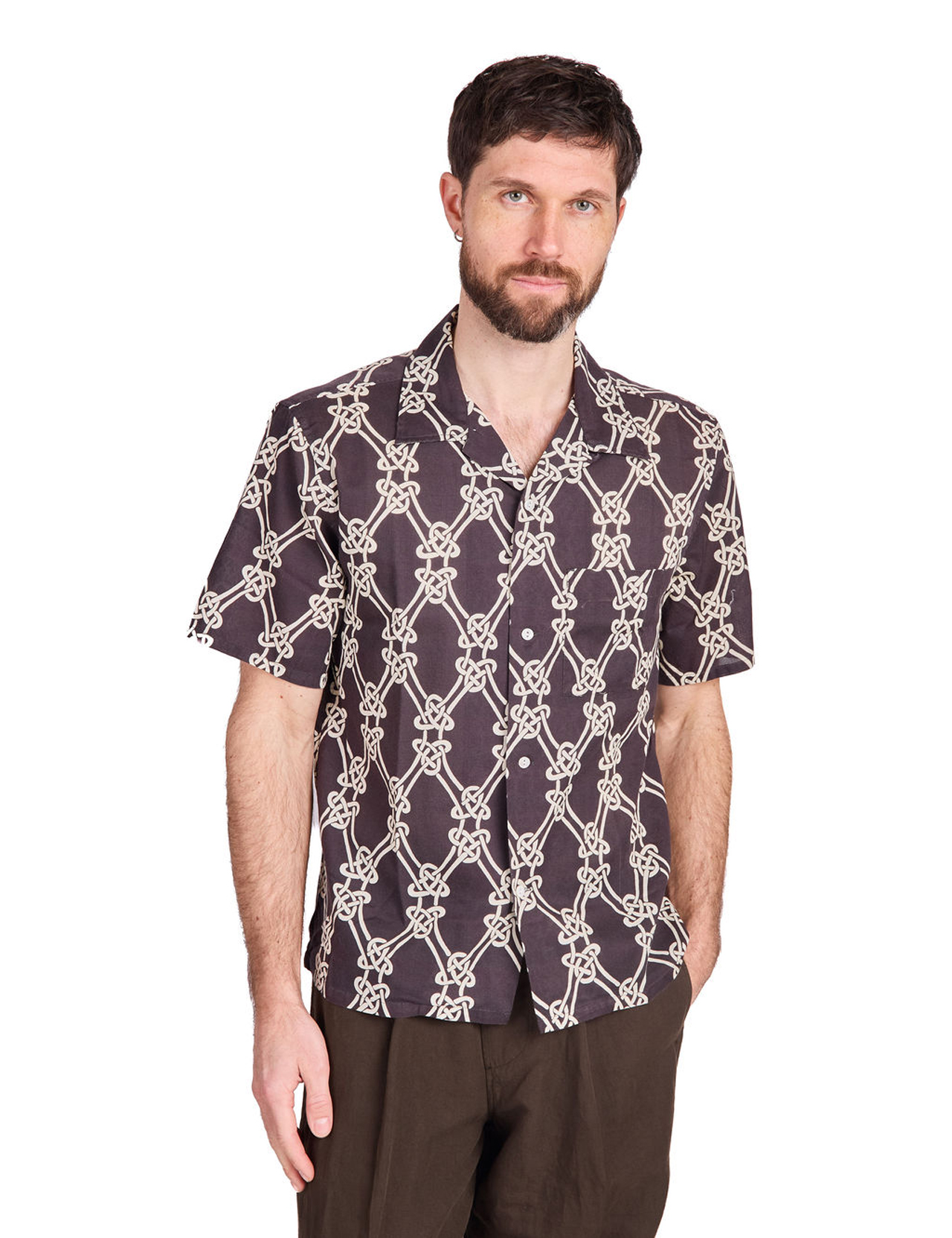 Knickerbocker - Knot Panama Shirt - Burnt Black