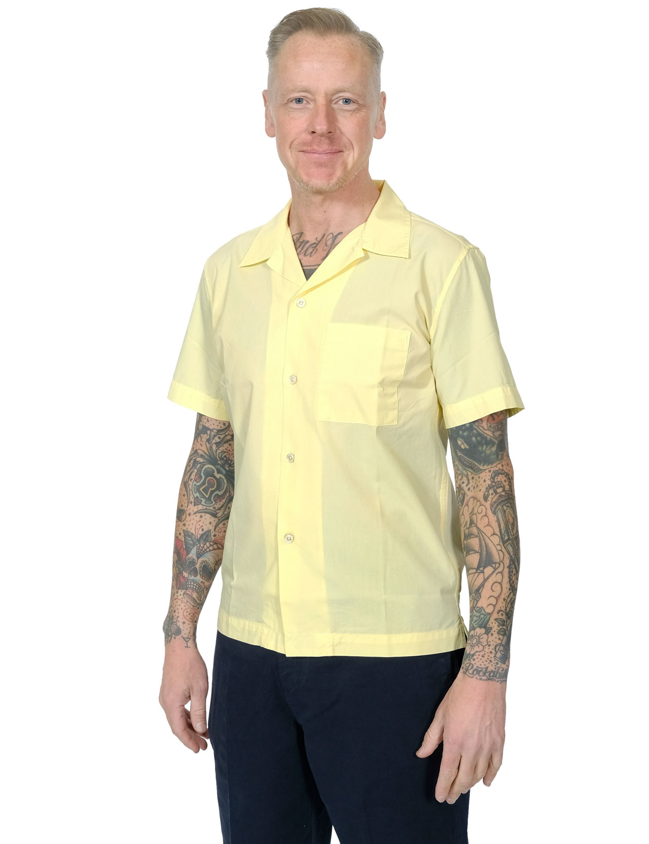 Knickerbocker - Tall Pocket Camp Shirt - Pastel Yellow