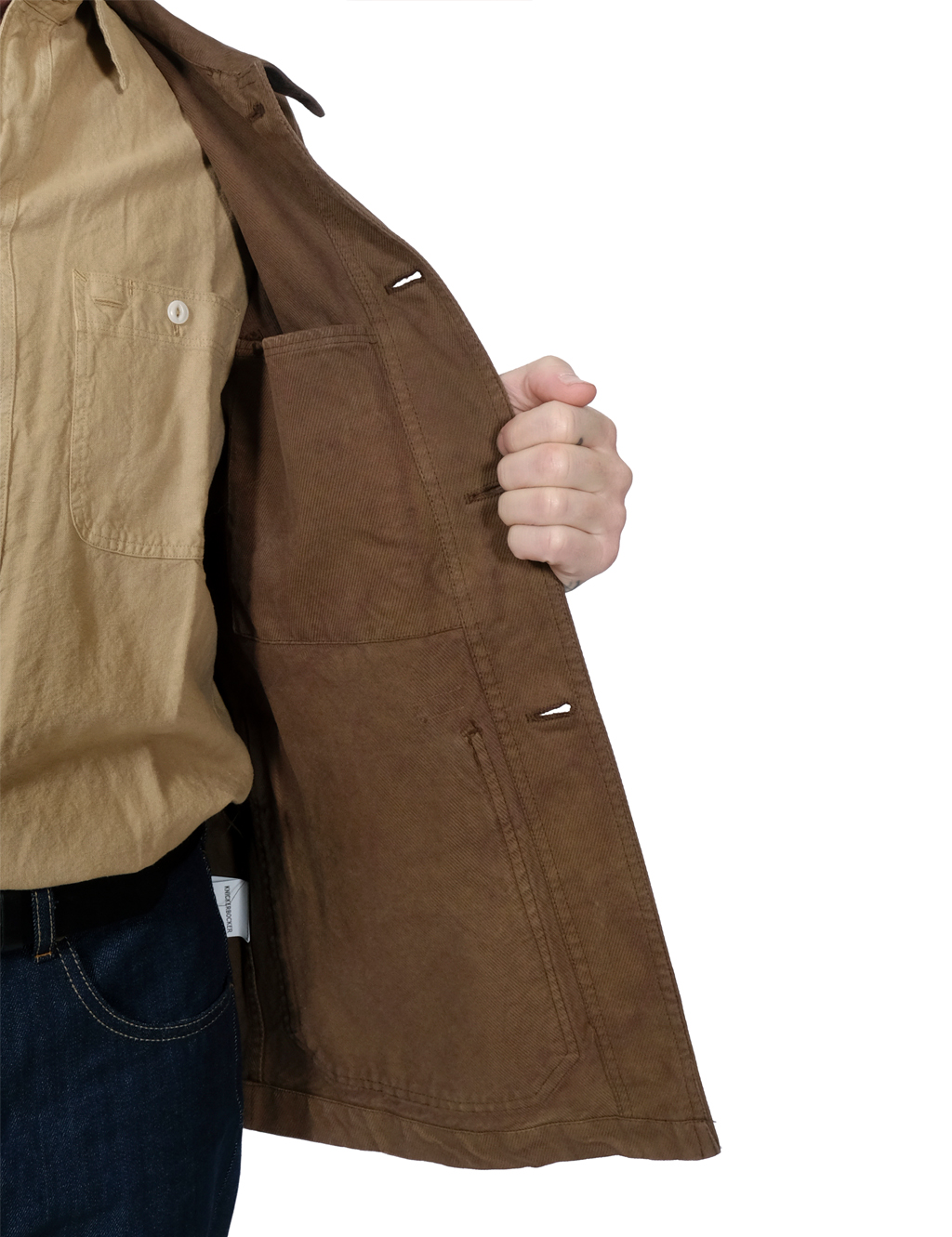 Knickerbocker Twill French Chore Coat Major Brown