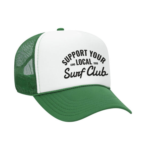 LSC - Support Your Local Surf Club Trucker Hat - Kelly Green / White