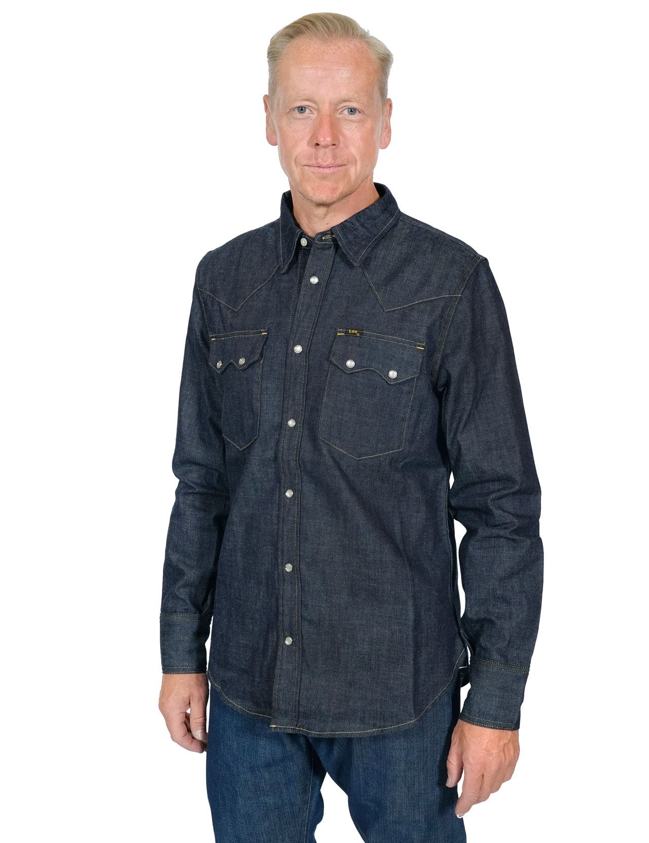 Lee - 101 50s Western Shirt Dry Selvedge Indigo 