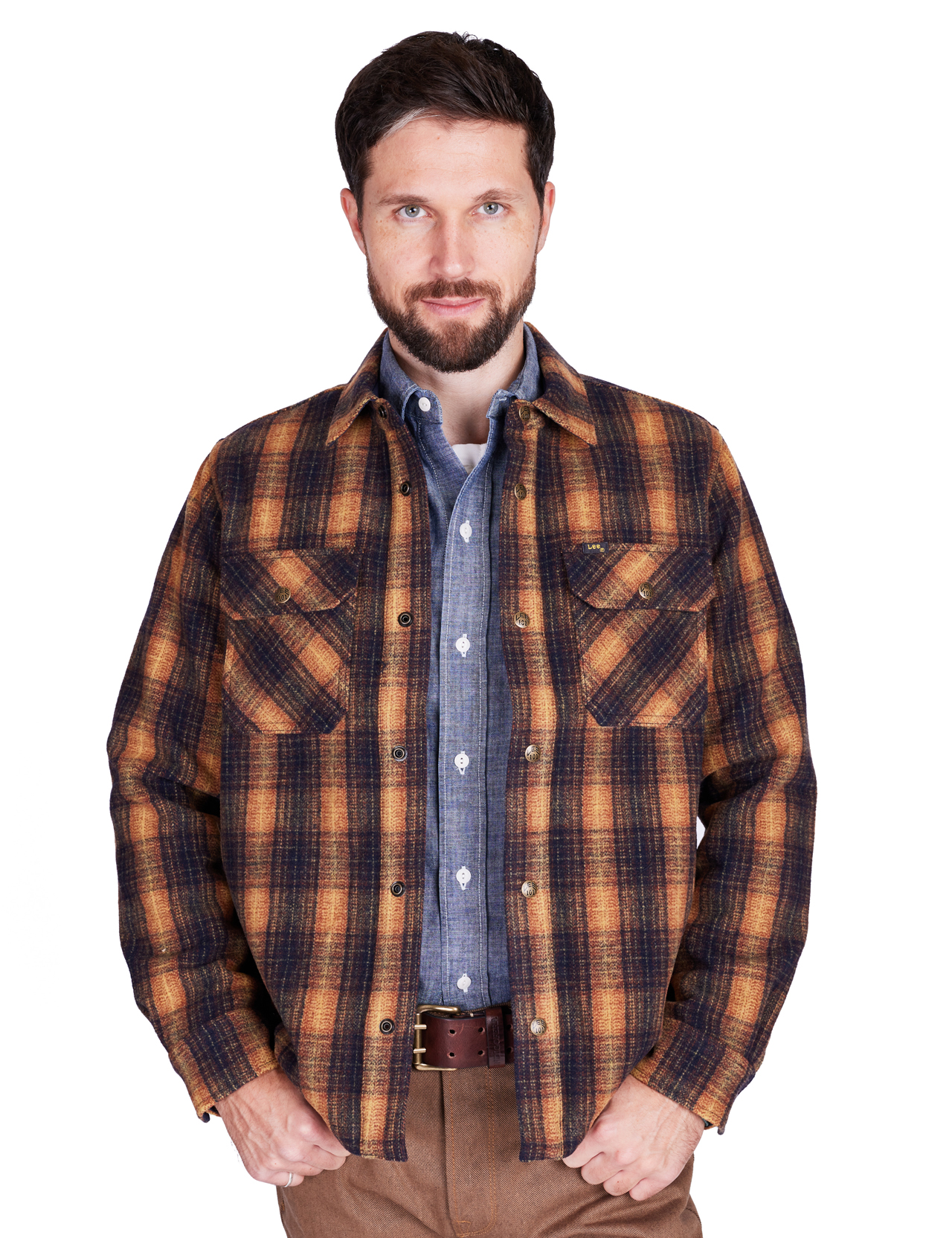 Lee - 101 Wool Overshirt - Sky Captain