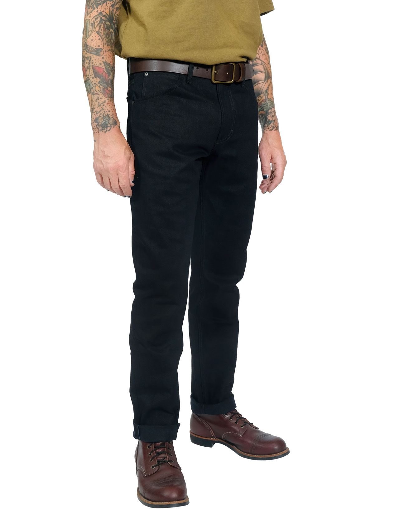 Lee - 101 Z Jeans Dry Black Rigid Selvage Denim - Black 13oz 