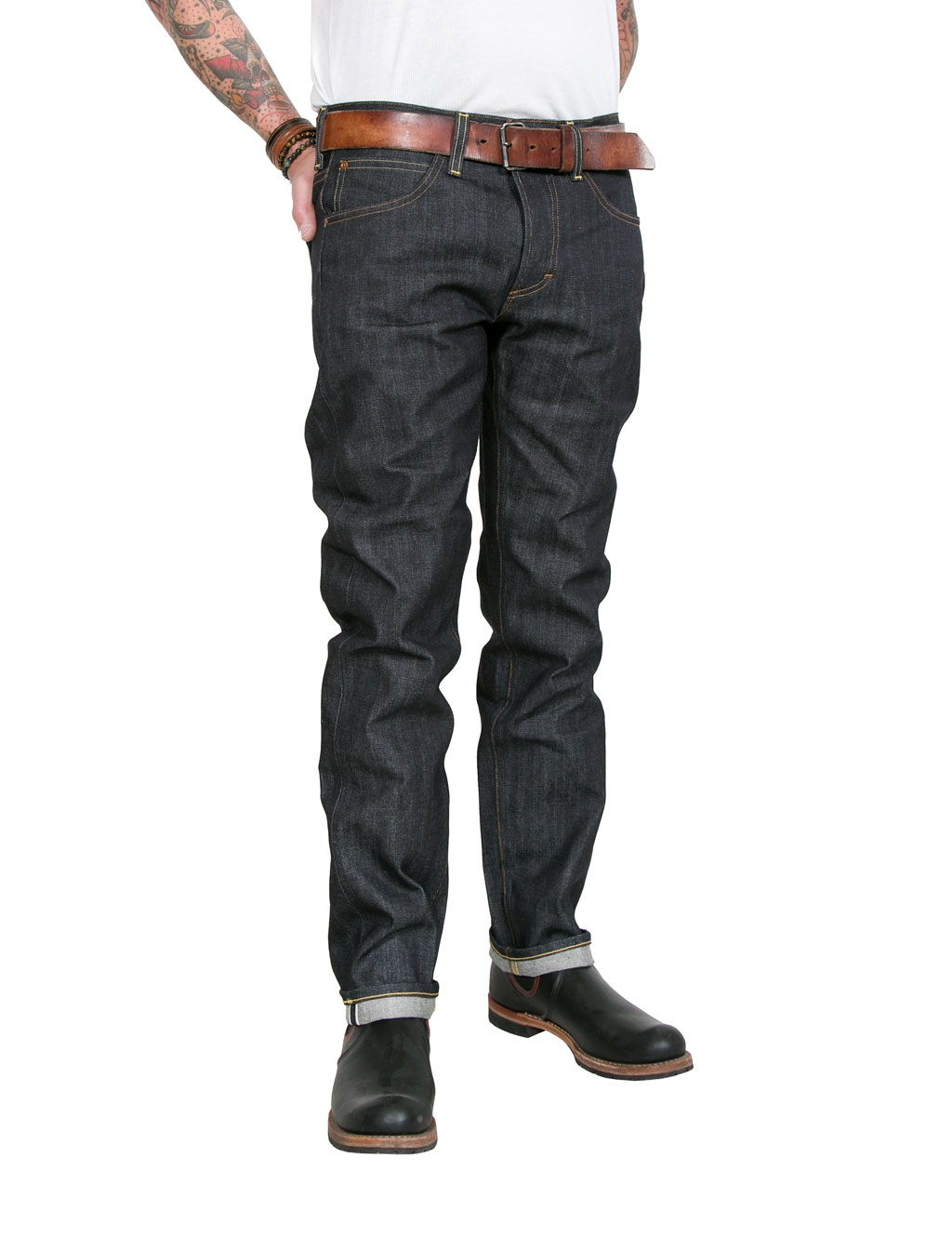 Lee 101 - S Japanese Selvedge Denim Jeans Dry Blue -14 3/4 oz