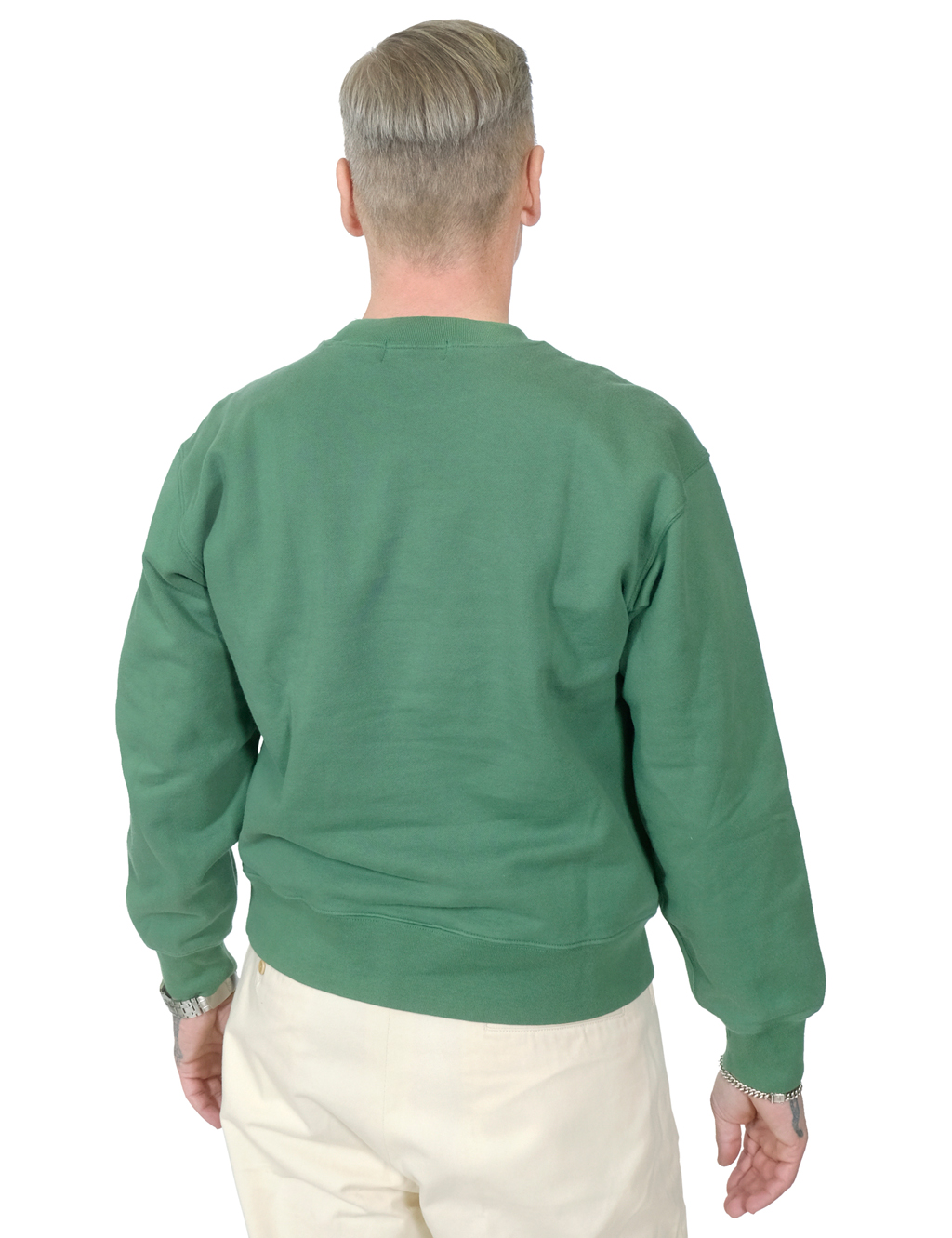 Levis Vintage Clothing - 60s Varsity Crew Sweatshirt - Fairway Green