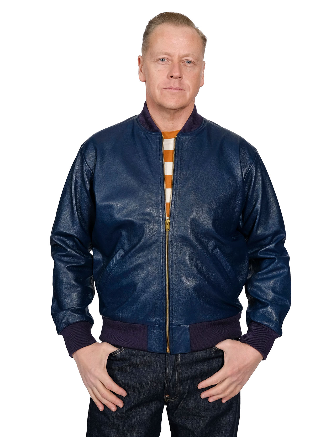 levi's leather bomber jacket mens