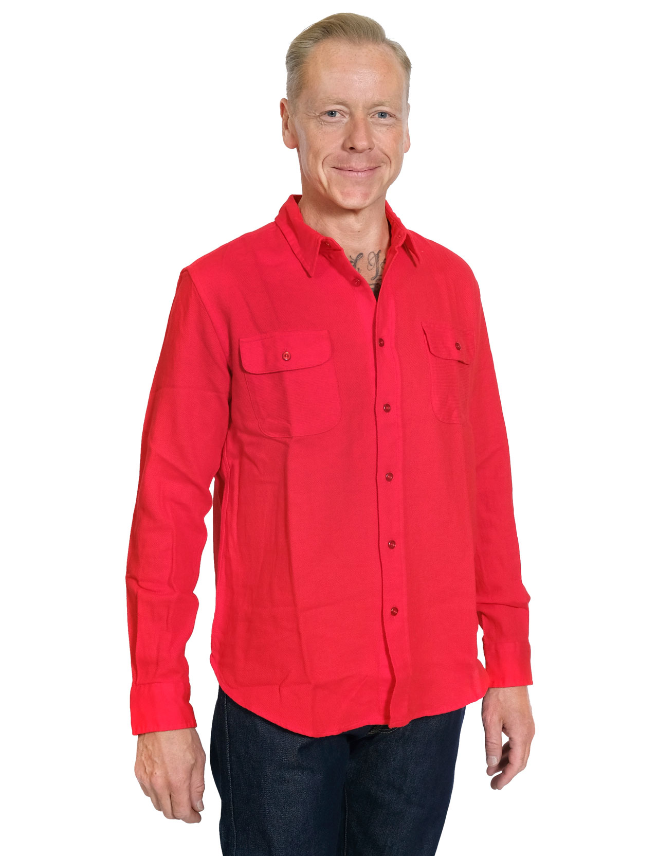 Levis Vintage Clothing Shorthorn Shirt Flame Red Levis Vintage Clothing Shorthorn Shirt Flame Red