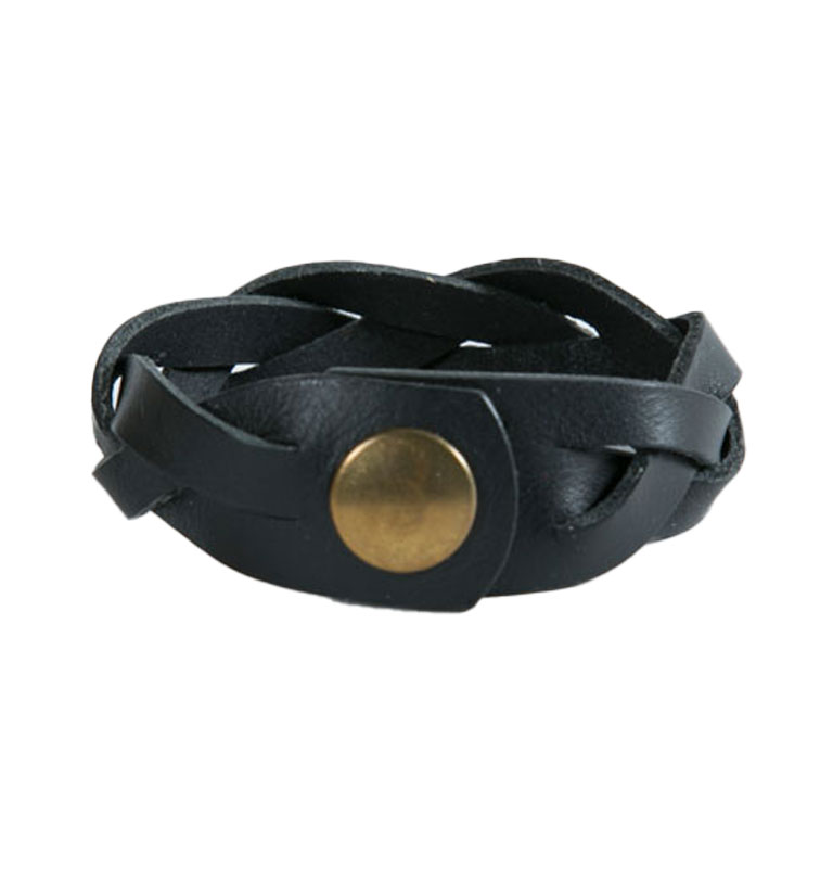 Lone Wolf Leathergoods - Trick Braided Wristband - Black