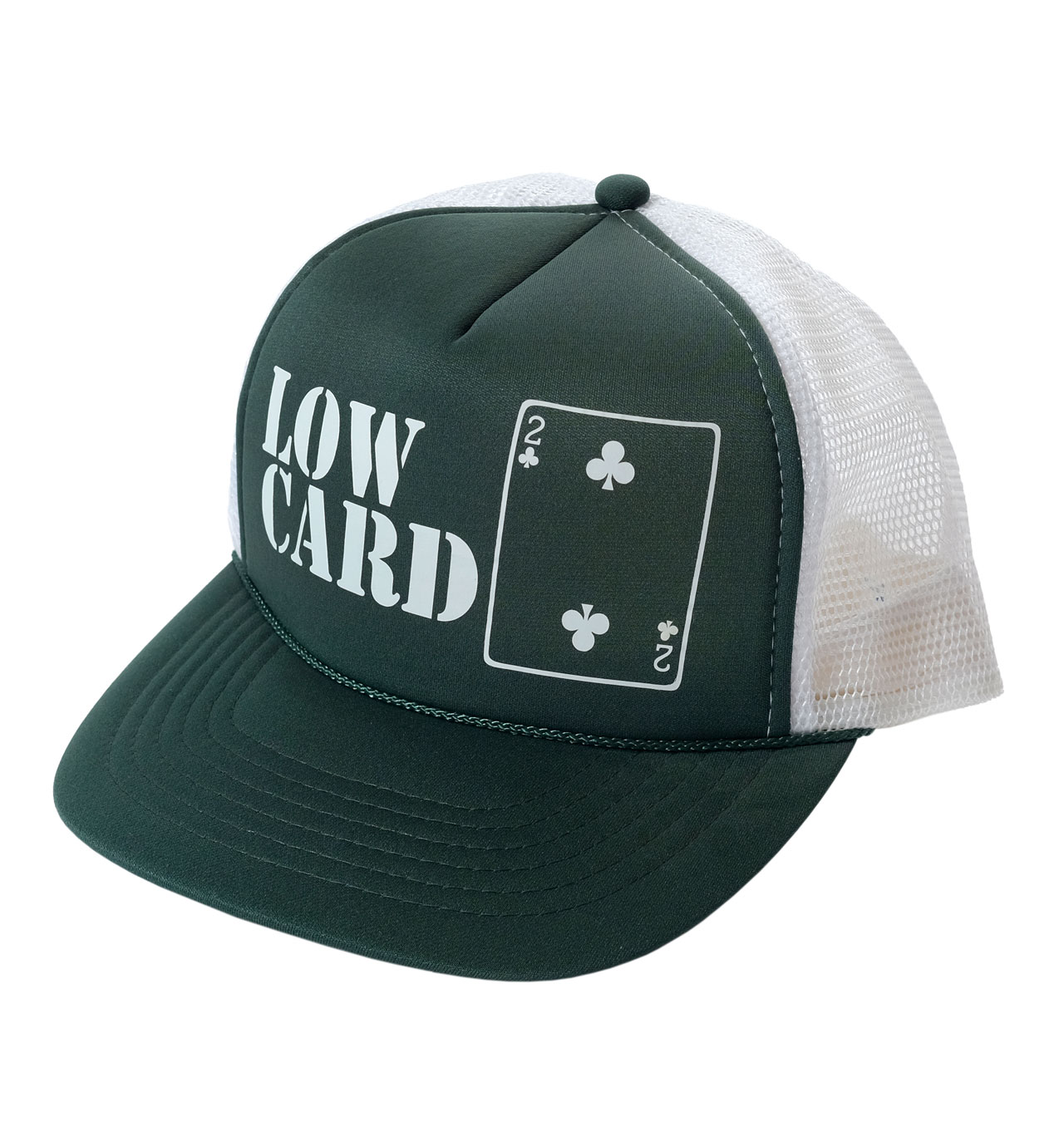 Lowcard - Original Logo Trucker Cap - White/Green