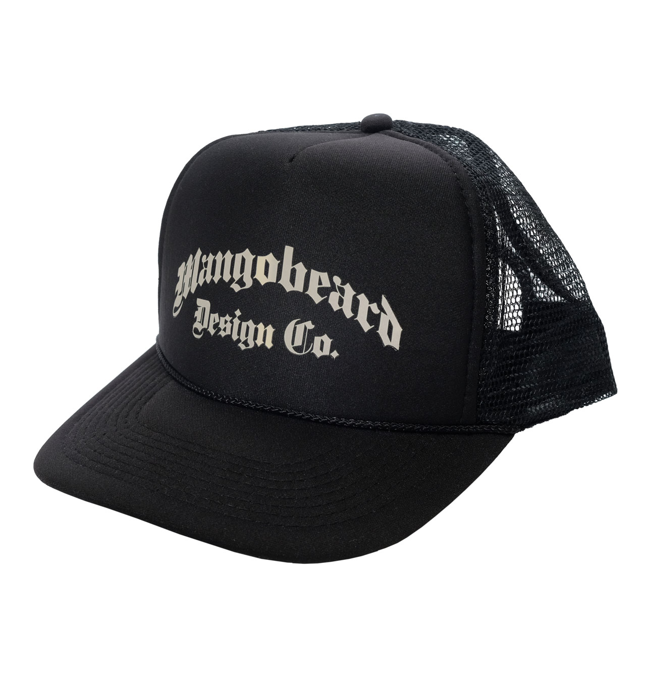 Mangobeard - Blackletter Mesh Cap - Black