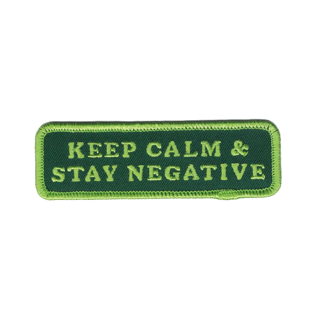Mangobeard - Keep Calm & Stay Negative - Patch