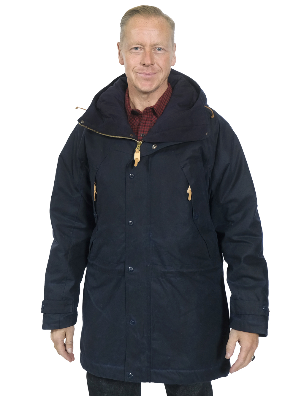 Manifattura Ceccarelli - Long Mountain Jacket Waxed Canvas - Navy