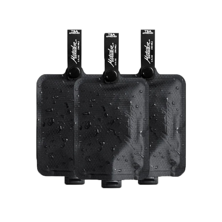 Matador - FlatPak Toiletry Bottles - 3-pack Black