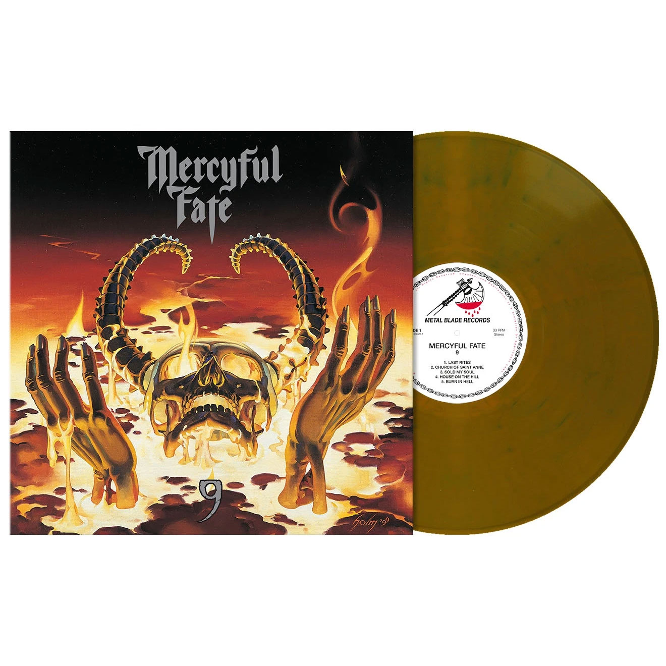 Mercyful Fate - 9 (Yellow Ochre / Blue Swirls Vinyl) - LP