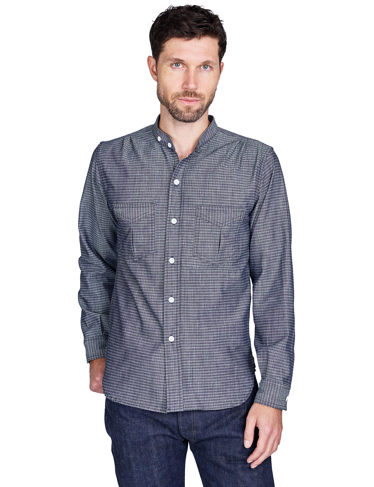 Mister Freedom - Homesteader Shirt - Indigo Jacquard