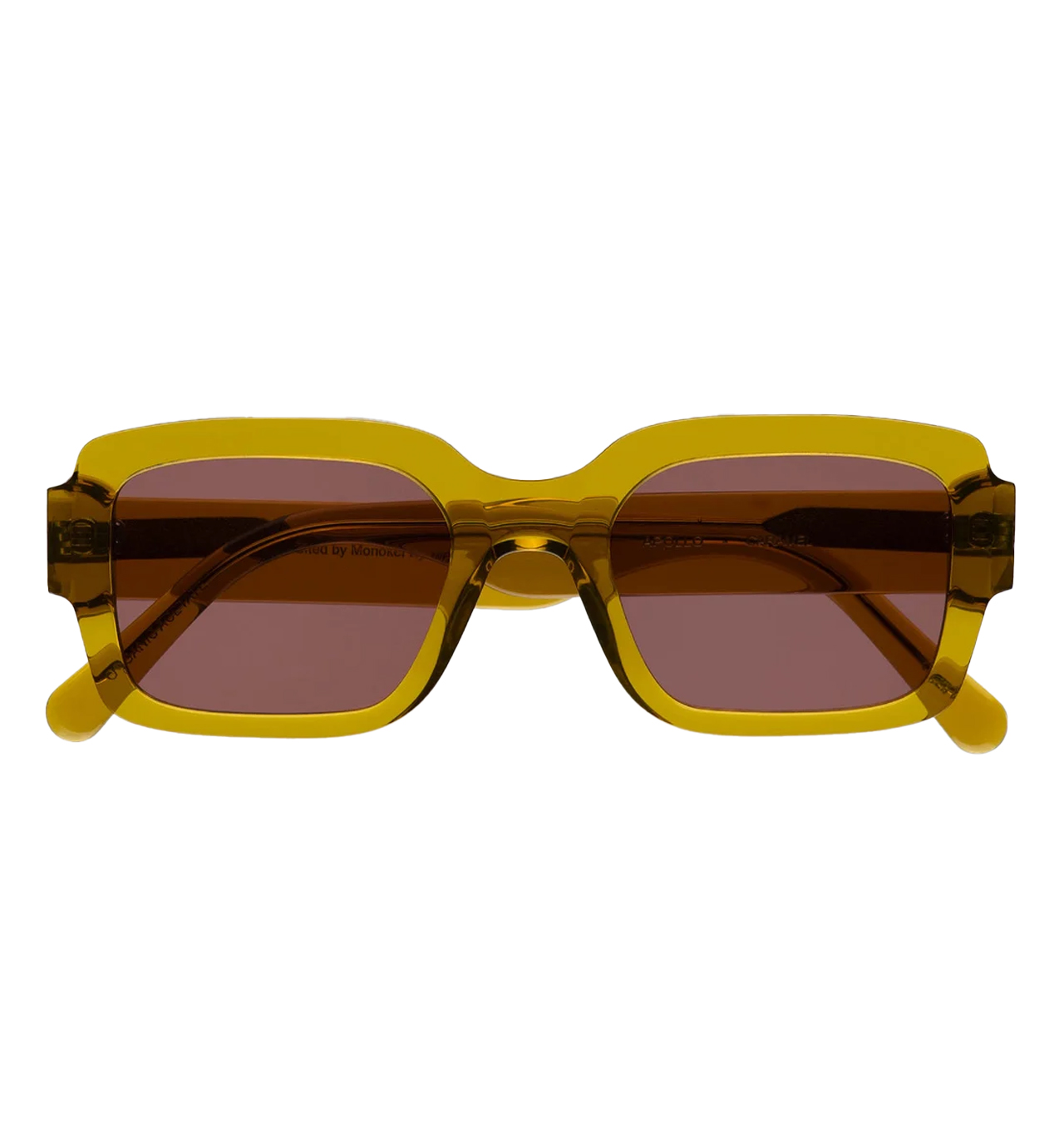 Monokel Eyewear - Apollo Caramel Sunglasses - Pink Solid Lens