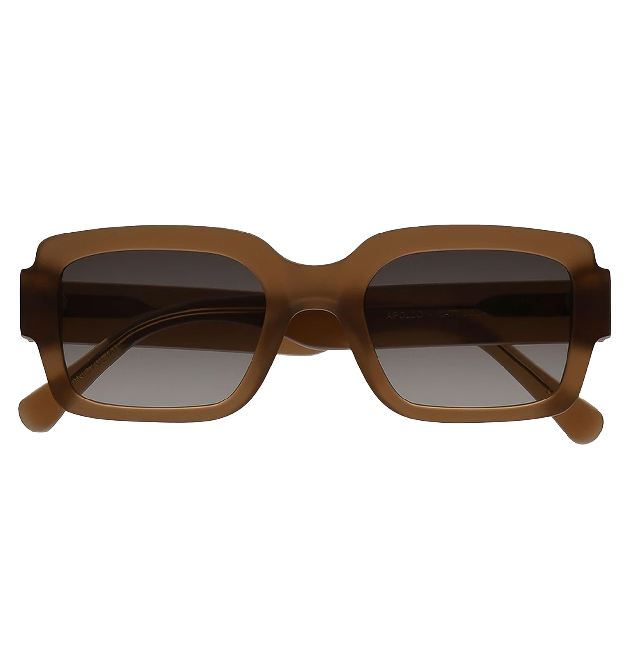 Monokel Eyewear - Apollo Matte Cola Sunglasses - Grey Gradient Lens