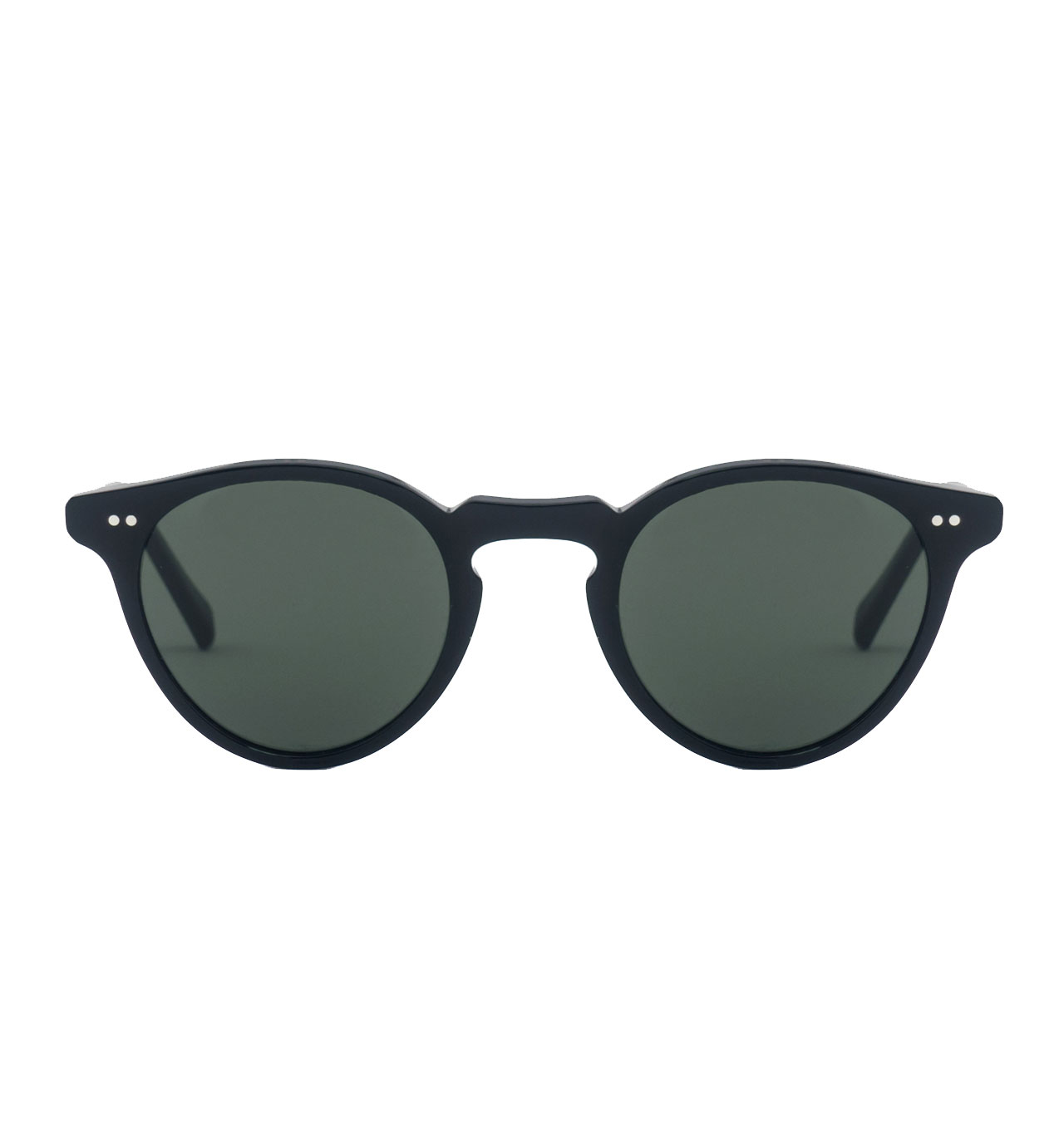 Monokel Eyewear - Forest Black Sunglasses - Green Solid Lens