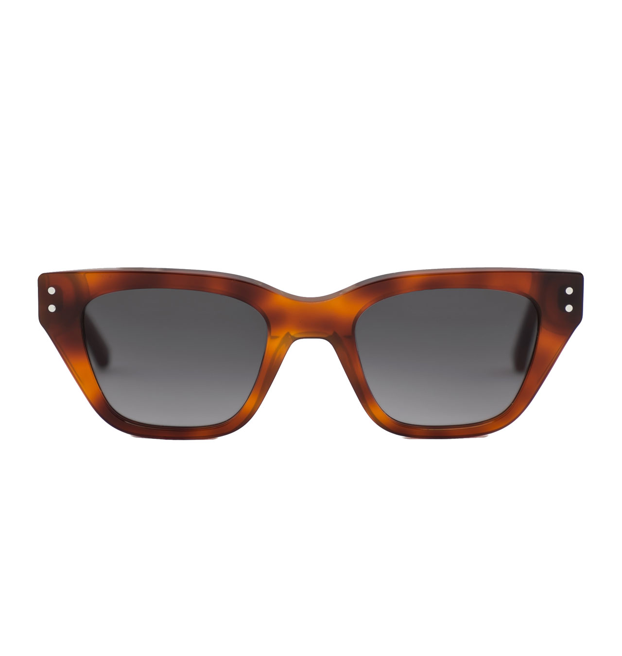 Monokel Eyewear - Memphis Amber Sunglasses - Grey Gradient Lens