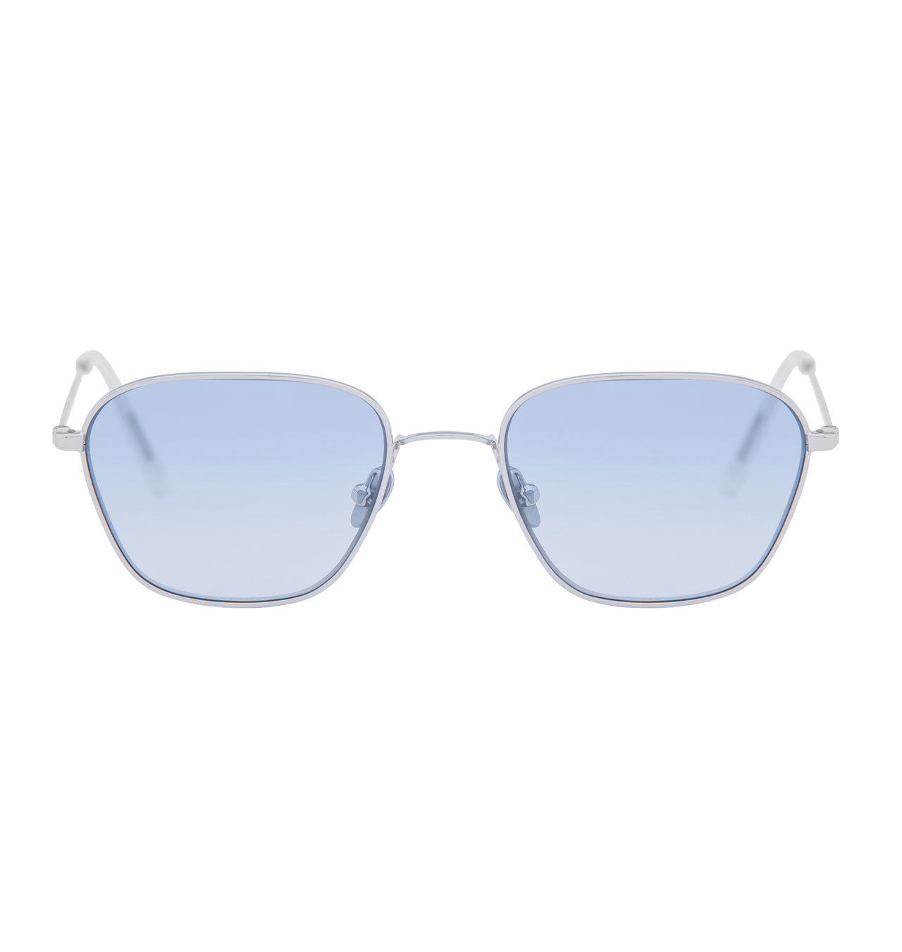 Monokel Eyewear - Otis Silver Sunglasses - Blue Gradient Lens