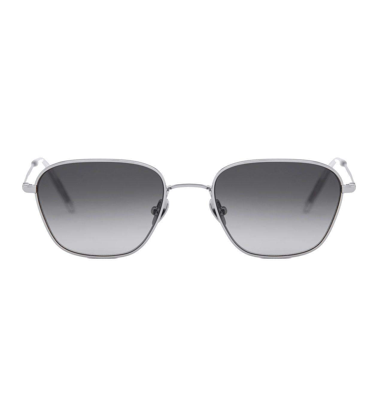 Monokel Eyewear - Otis Silver Sunglasses - Grey Gradient Lens