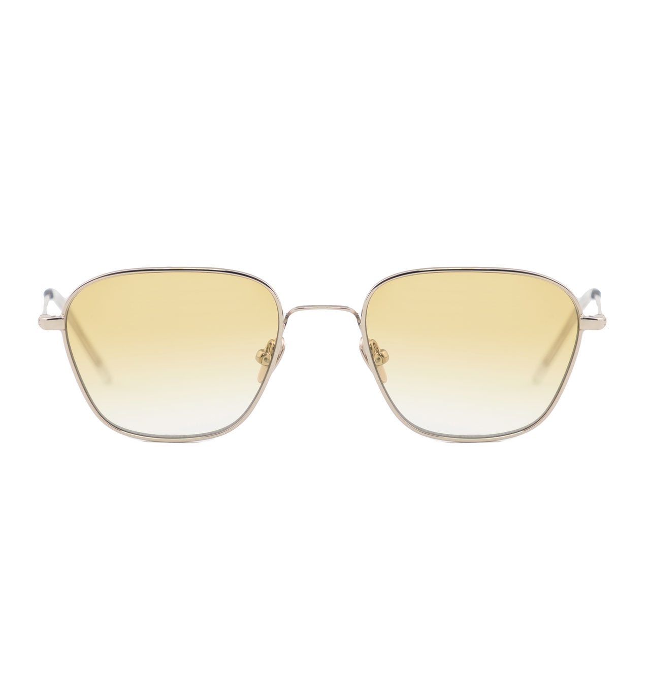 Monokel Eyewear - Otis Silver Sunglasses - Yellow Gradient Lens