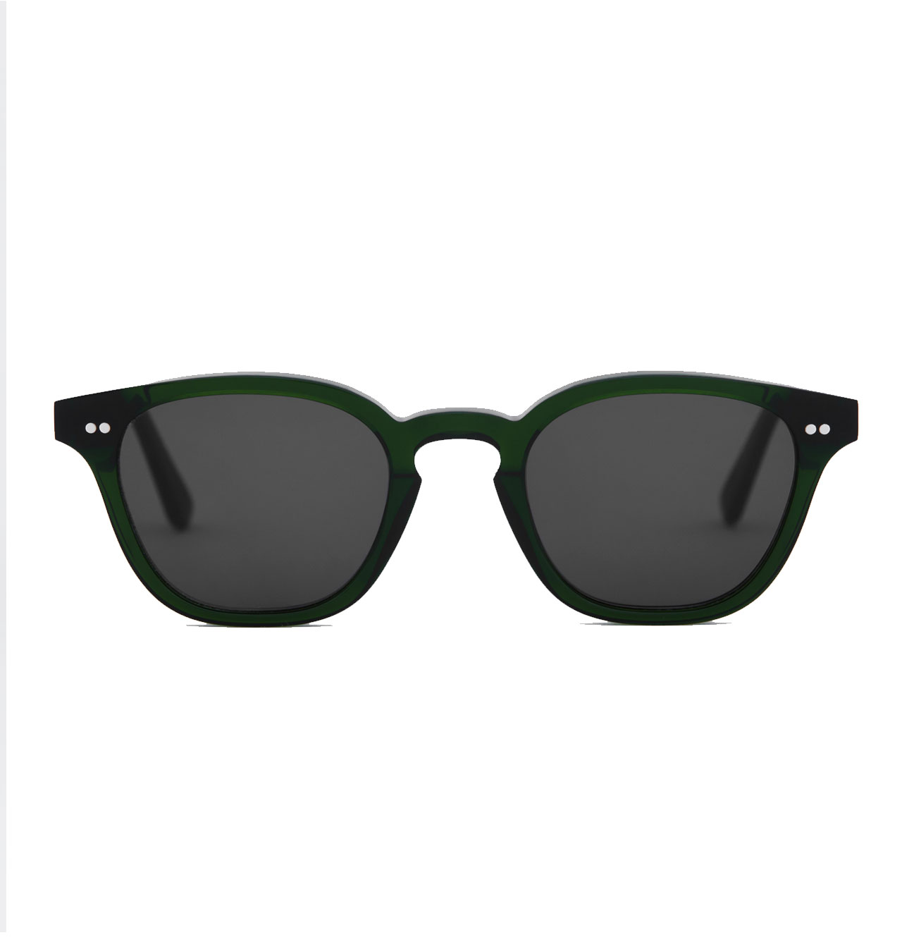 Monokel Eyewear River Bottle Green Sunglasses Grey Solid Lens