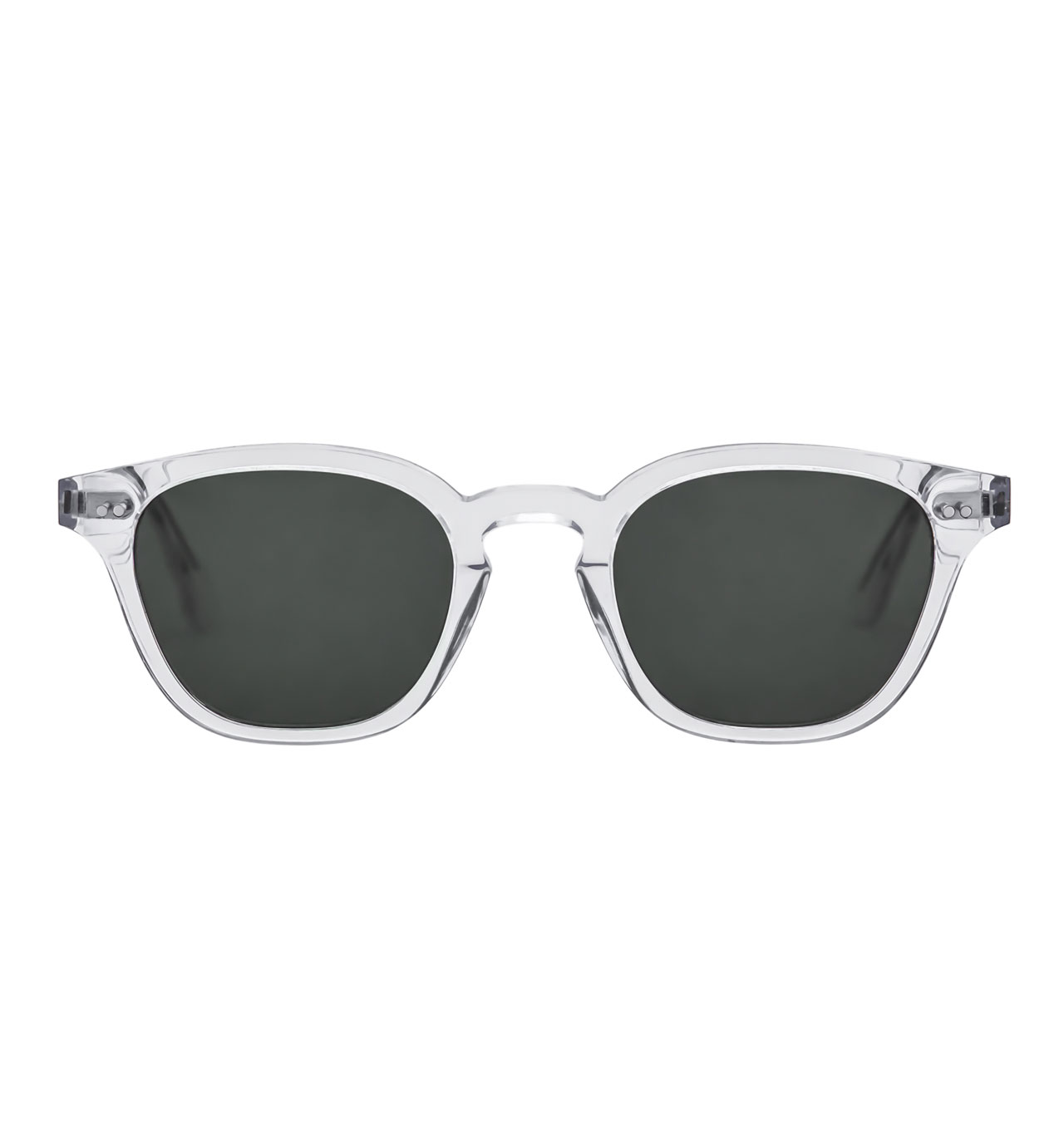 Monokel Eyewear - River Crystal Sunglasses - Green Solid Lens 