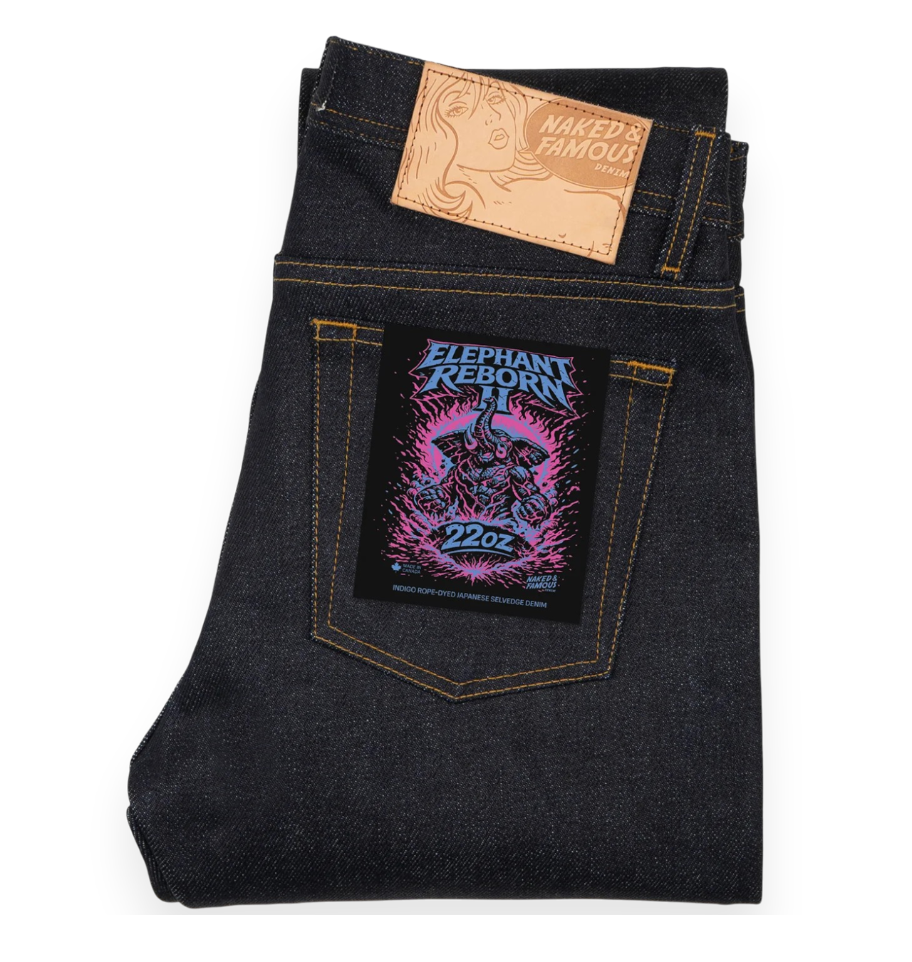 Naked & Famous - Weird Guy Elephant 2 Reborn Selvedge Jeans - 22 oz