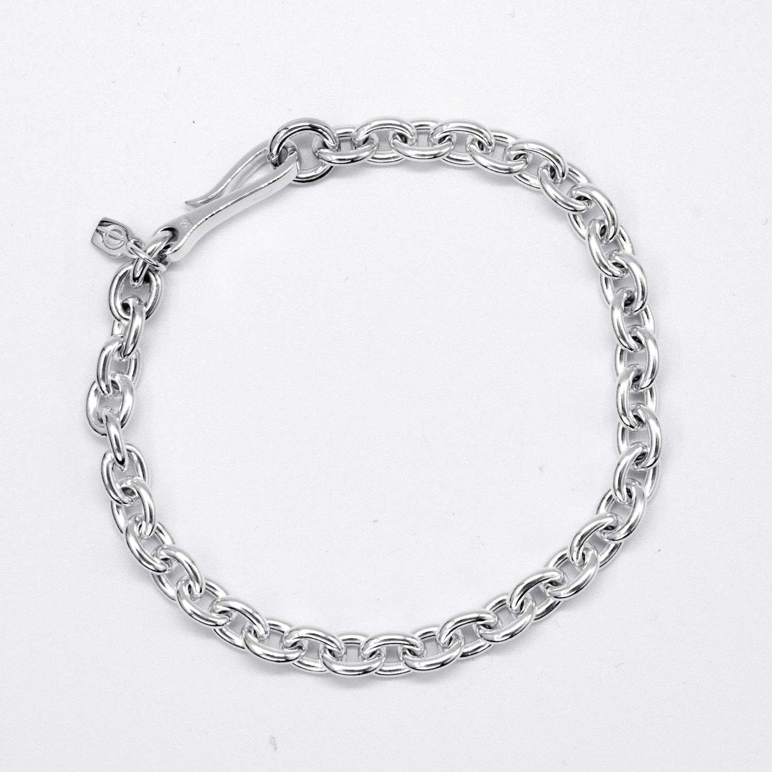 O.P Jewellery - Mid Anchor Hook Bracelet - Silver