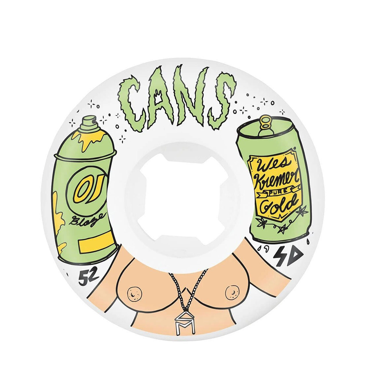 OJ Wheels - Kremer Cans EZ Edge White 101a - 52mm