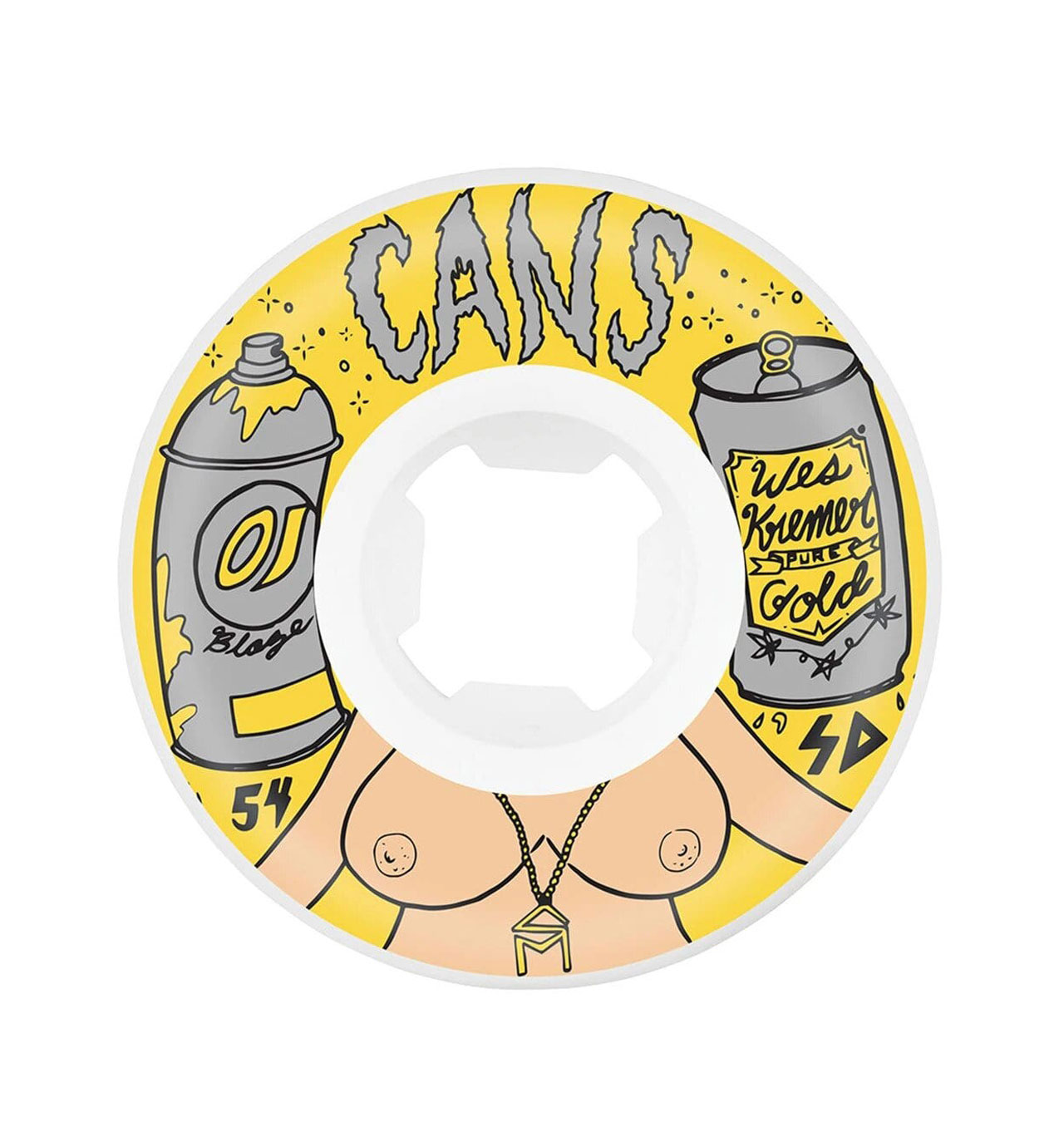 OJ Wheels - Kremer Cans EZ Edge White 101a - 54mm